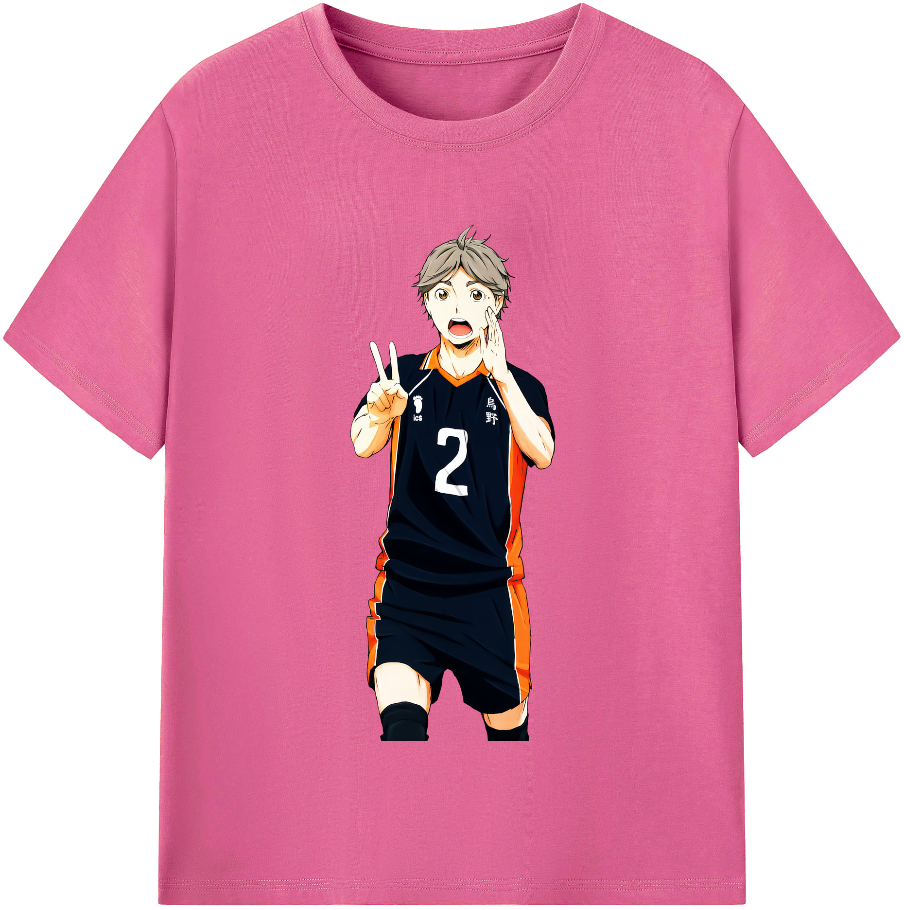 （画像用） ハイキュー!! Haikyu!! レディースカジュアルプリントTシャツ（綿100％）