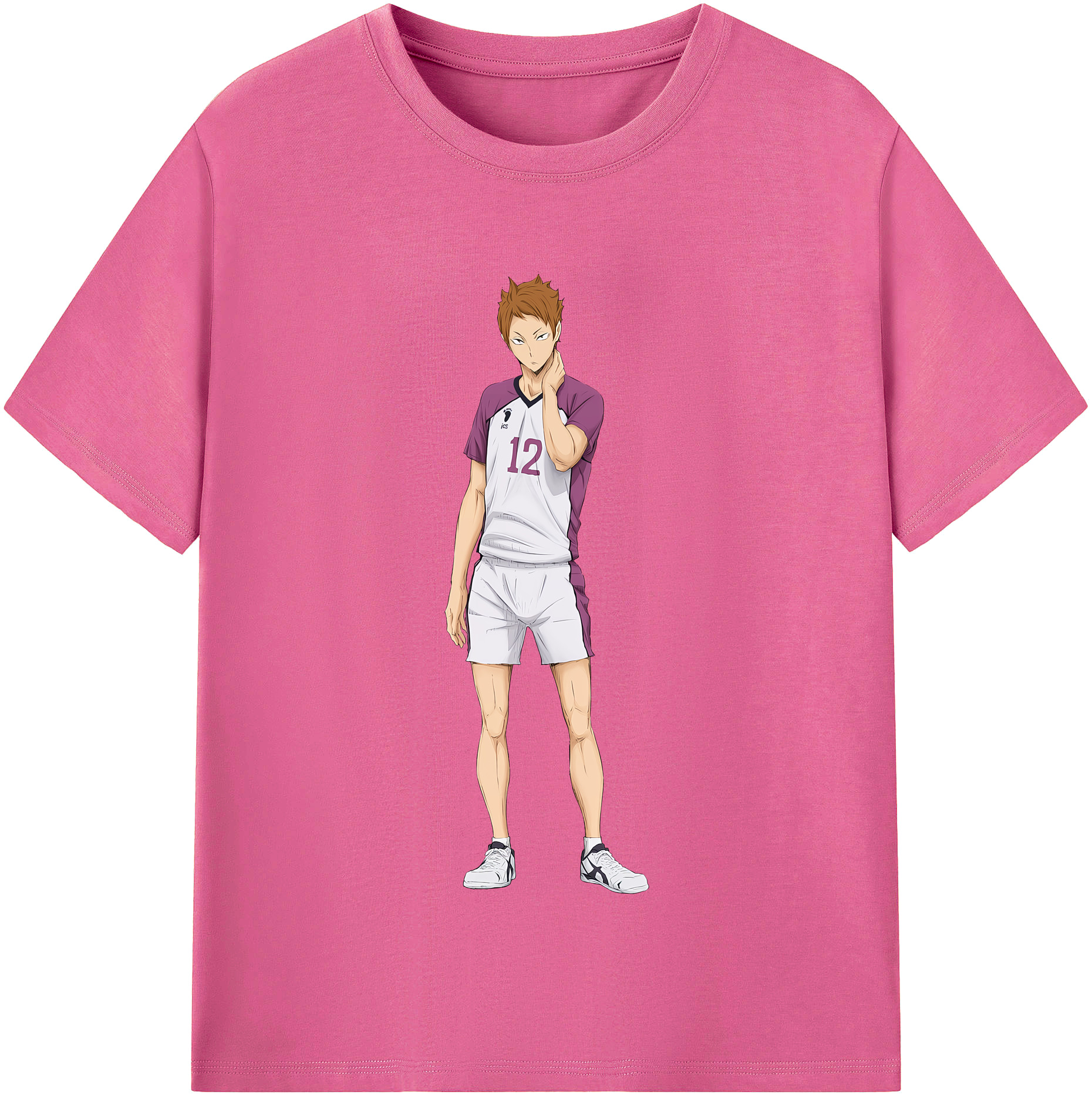 （画像用） ハイキュー!! Haikyu!! レディースカジュアルプリントTシャツ（綿100％）