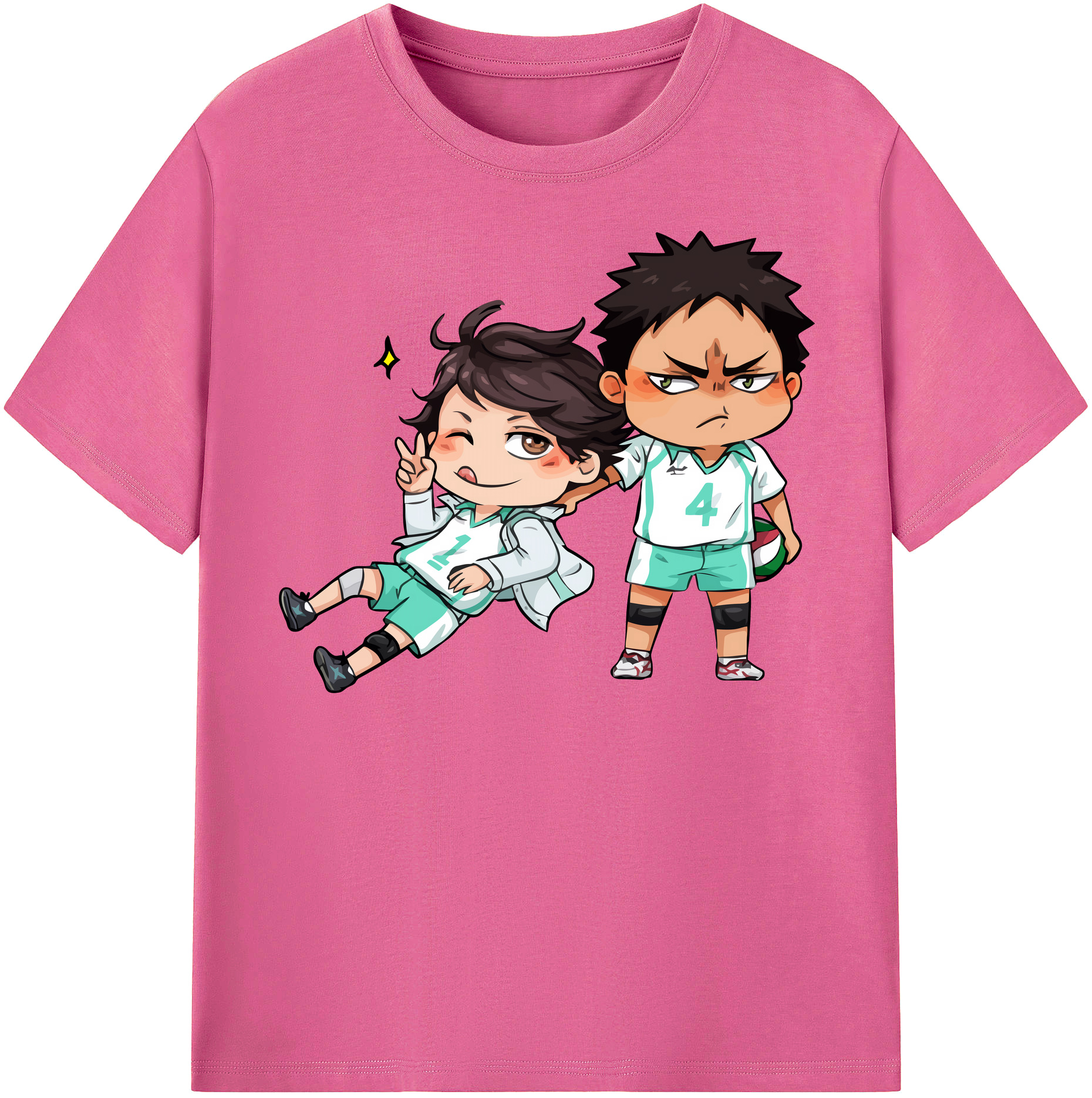 （画像用） ハイキュー!! Haikyu!! レディースカジュアルプリントTシャツ（綿100％）