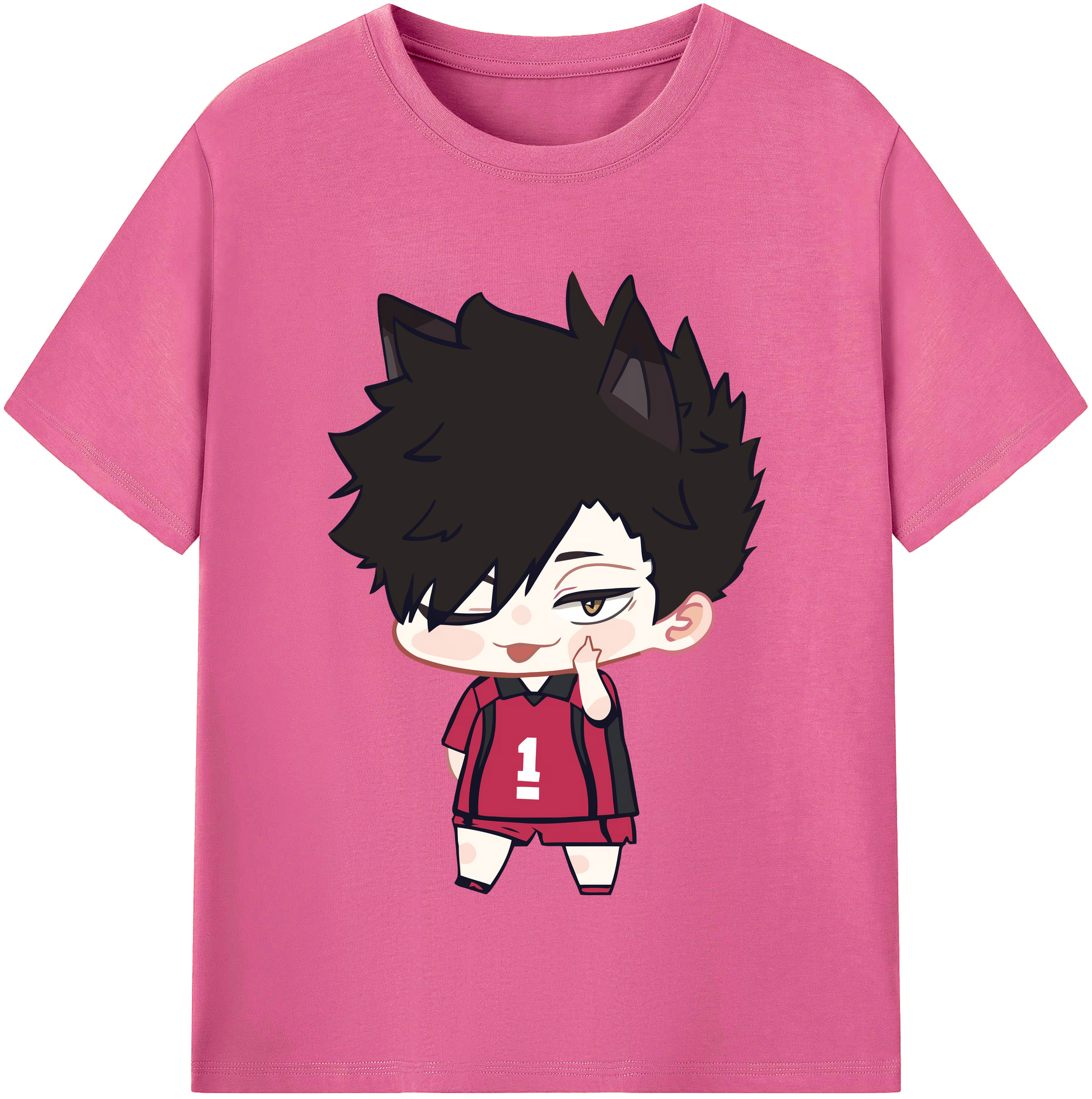 （画像用） ハイキュー!! Haikyu!! レディースカジュアルプリントTシャツ（綿100％）