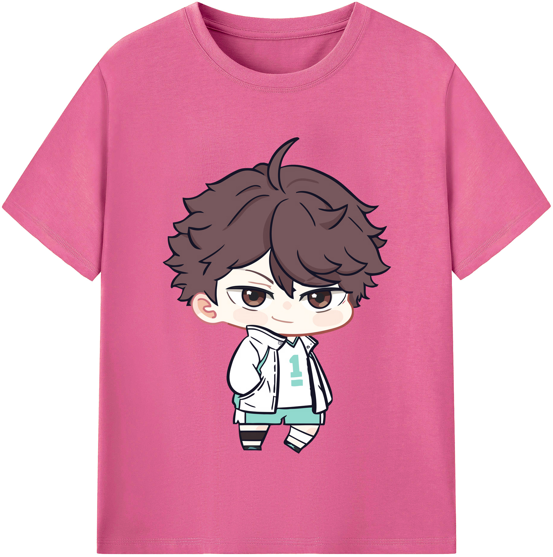 （画像用） ハイキュー!! Haikyu!! レディースカジュアルプリントTシャツ（綿100％）