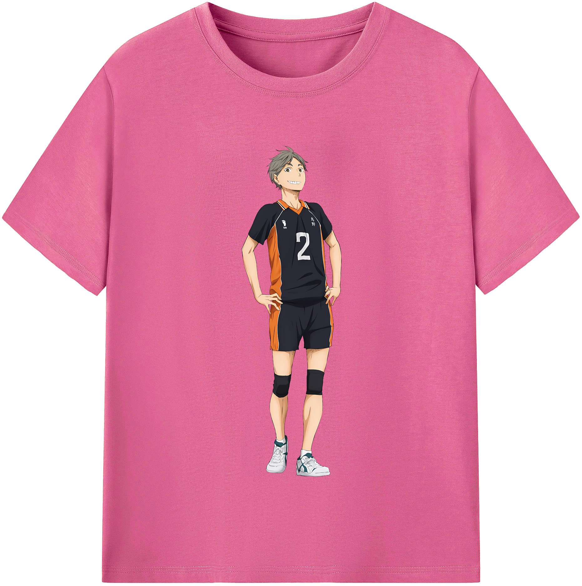 （画像用） ハイキュー!! Haikyu!! レディースカジュアルプリントTシャツ（綿100％）