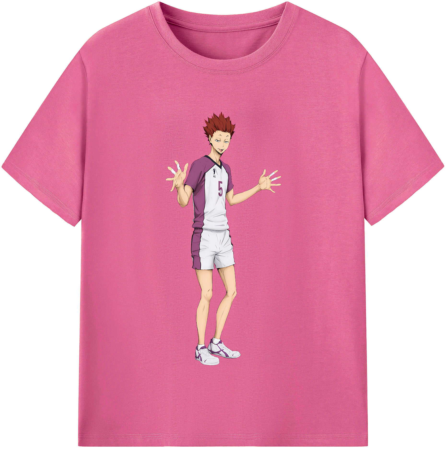 （画像用） ハイキュー!! Haikyu!! レディースカジュアルプリントTシャツ（綿100％）