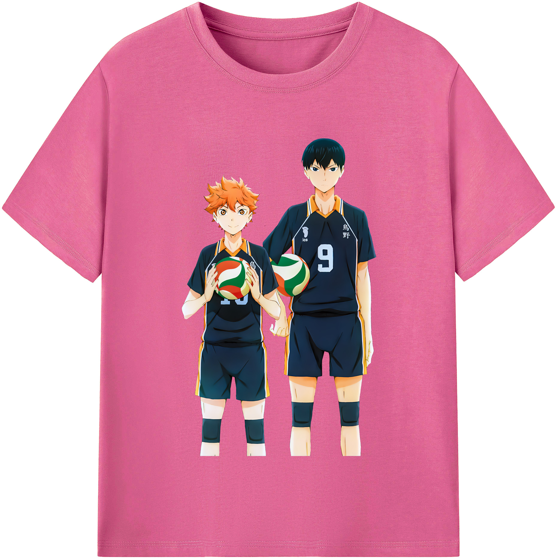 （画像用） ハイキュー!! Haikyu!! レディースカジュアルプリントTシャツ（綿100％）