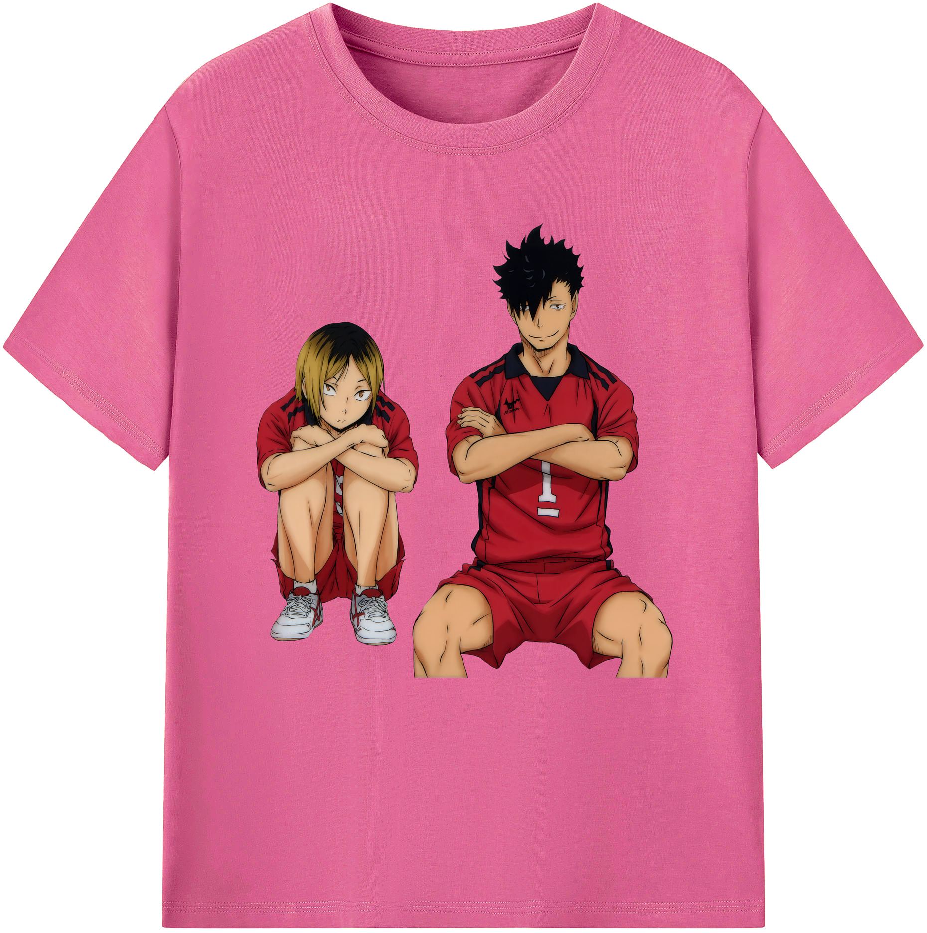 （画像用） ハイキュー!! Haikyu!! レディースカジュアルプリントTシャツ（綿100％）