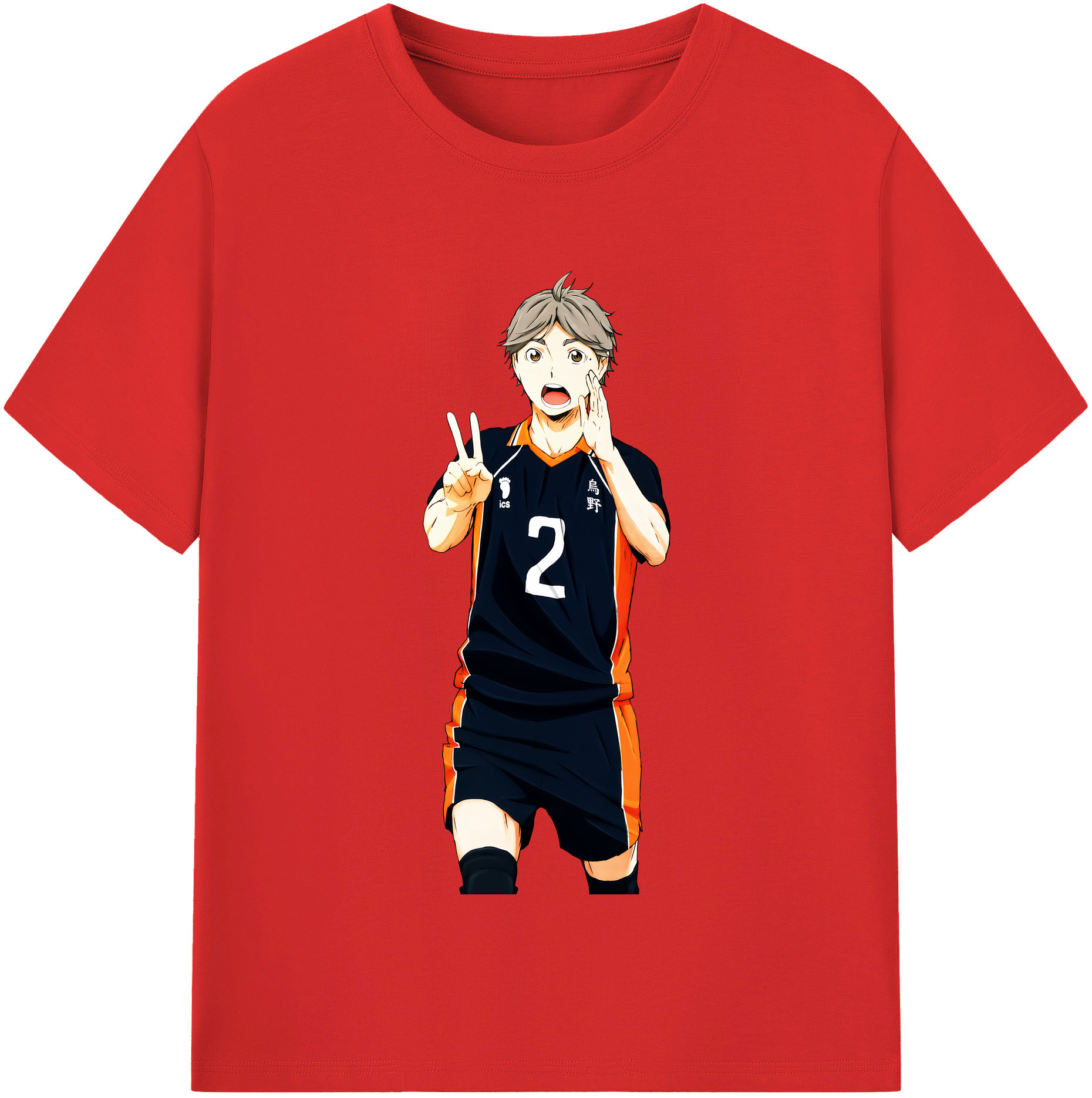 （画像用） ハイキュー!! Haikyu!! レディースカジュアルプリントTシャツ（綿100％）