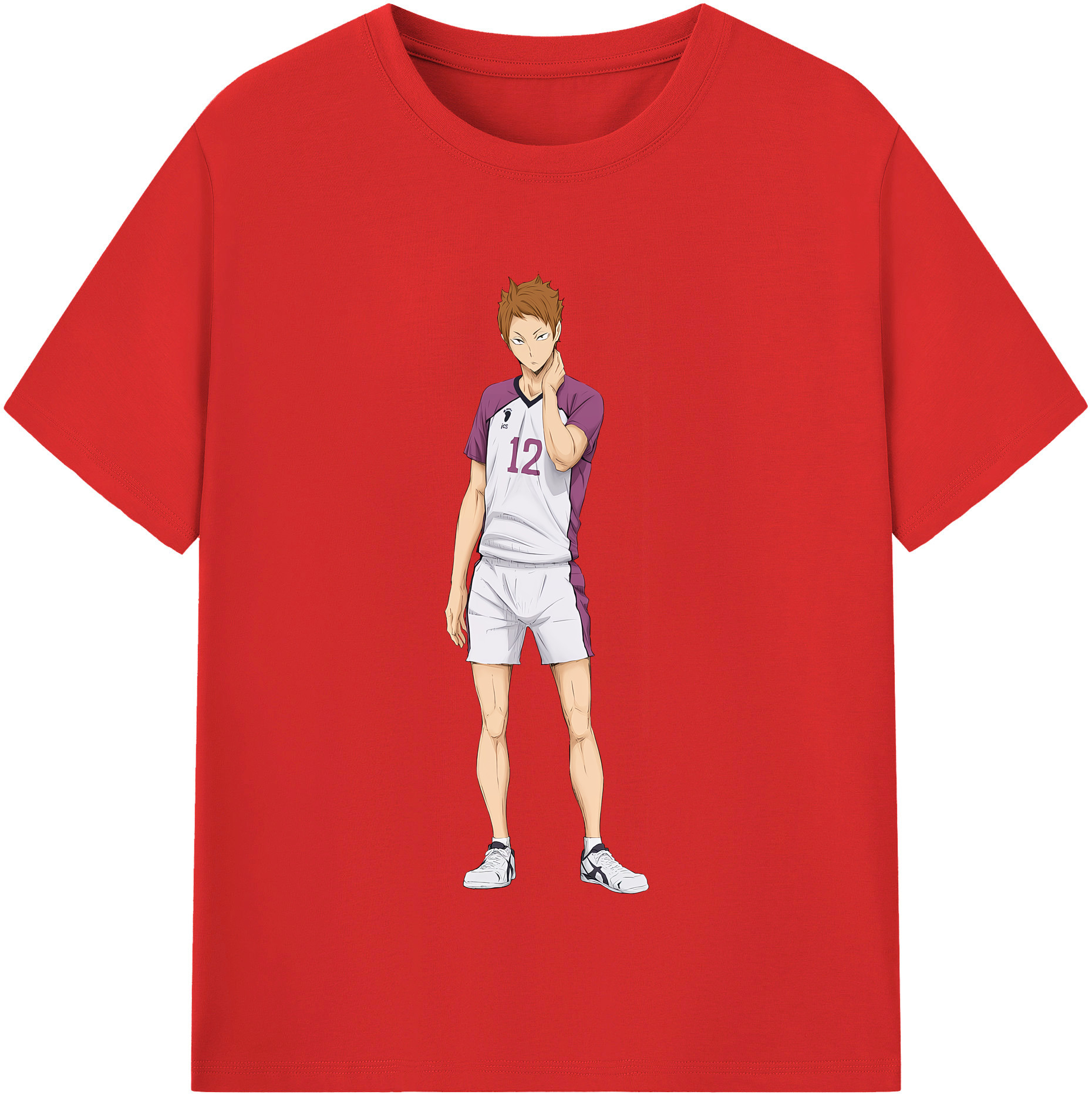 （画像用） ハイキュー!! Haikyu!! レディースカジュアルプリントTシャツ（綿100％）