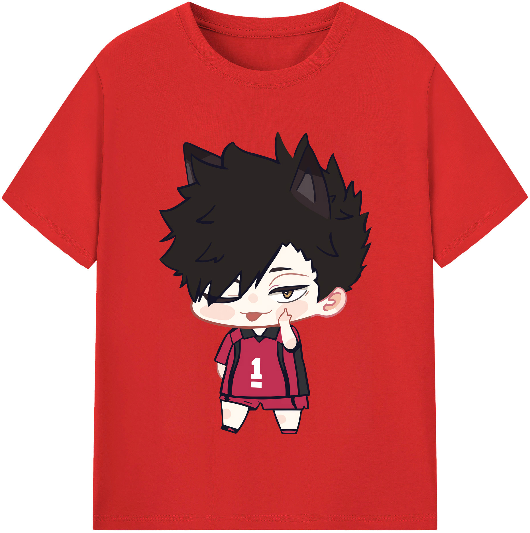 （画像用） ハイキュー!! Haikyu!! レディースカジュアルプリントTシャツ（綿100％）