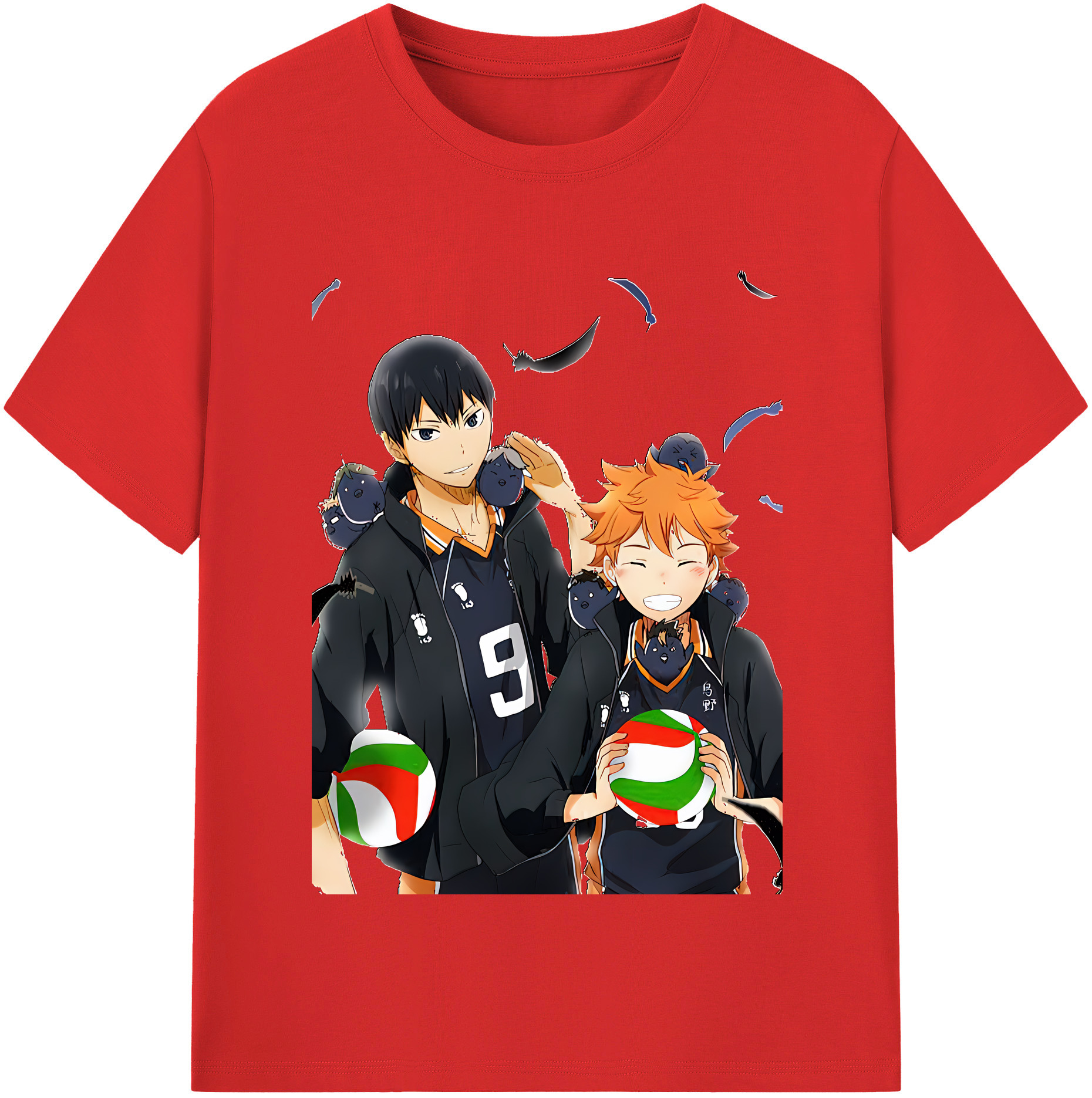 （画像用） ハイキュー!! Haikyu!! レディースカジュアルプリントTシャツ（綿100％）
