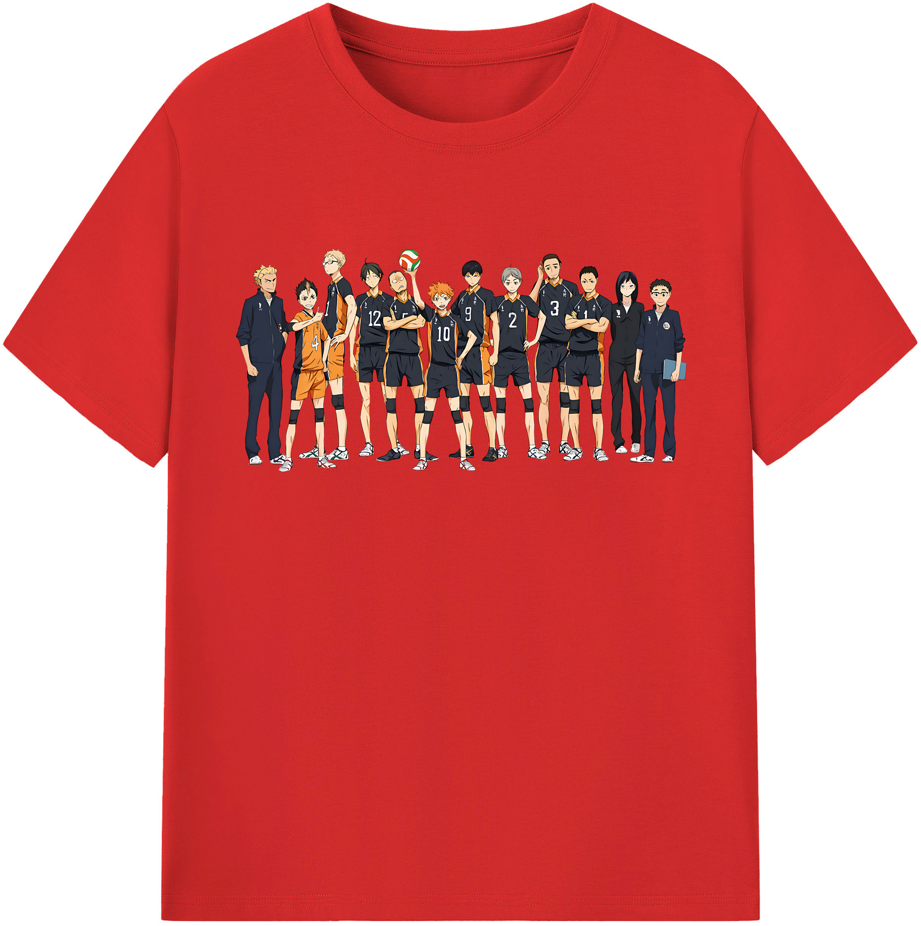 （画像用） ハイキュー!! Haikyu!! レディースカジュアルプリントTシャツ（綿100％）