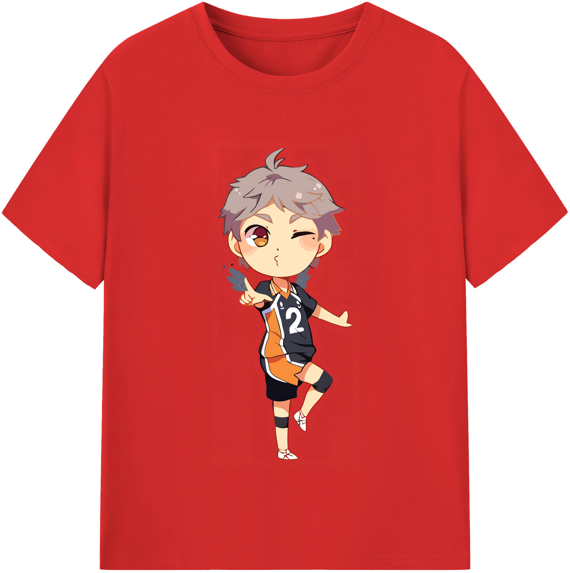 （画像用） ハイキュー!! Haikyu!! レディースカジュアルプリントTシャツ（綿100％）