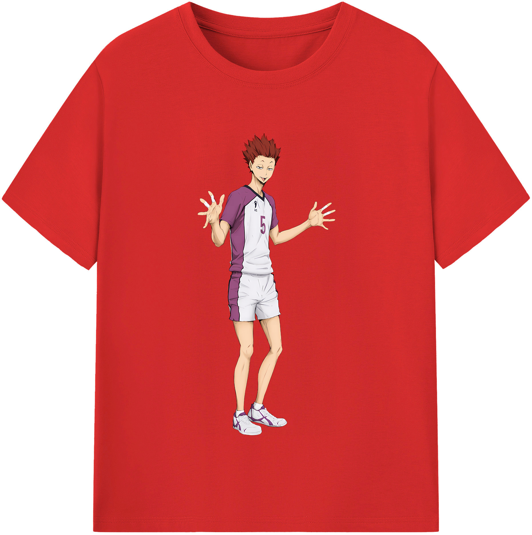 （画像用） ハイキュー!! Haikyu!! レディースカジュアルプリントTシャツ（綿100％）