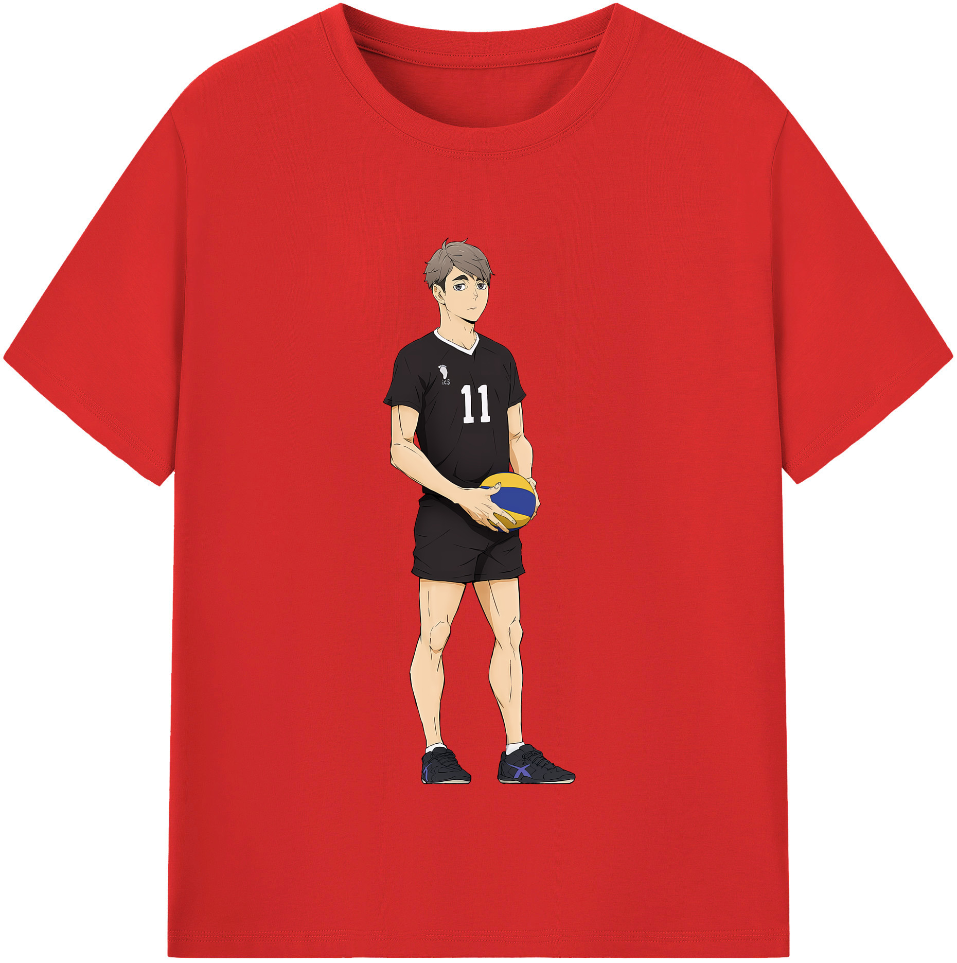 （画像用） ハイキュー!! Haikyu!! レディースカジュアルプリントTシャツ（綿100％）