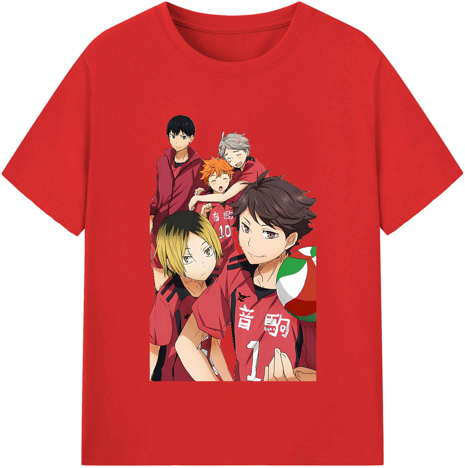 （画像用） ハイキュー!! Haikyu!! レディースカジュアルプリントTシャツ（綿100％）