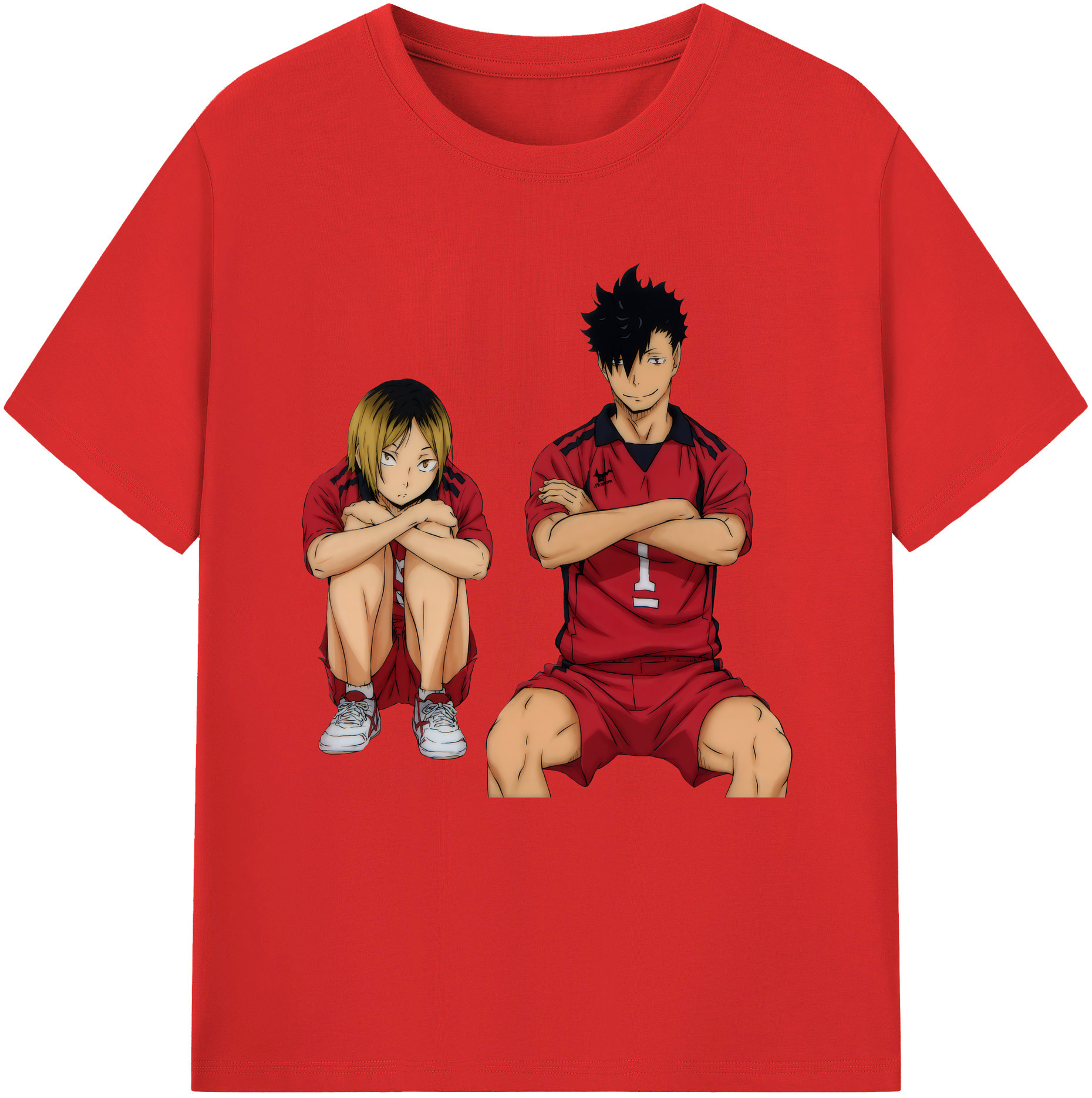 （画像用） ハイキュー!! Haikyu!! レディースカジュアルプリントTシャツ（綿100％）