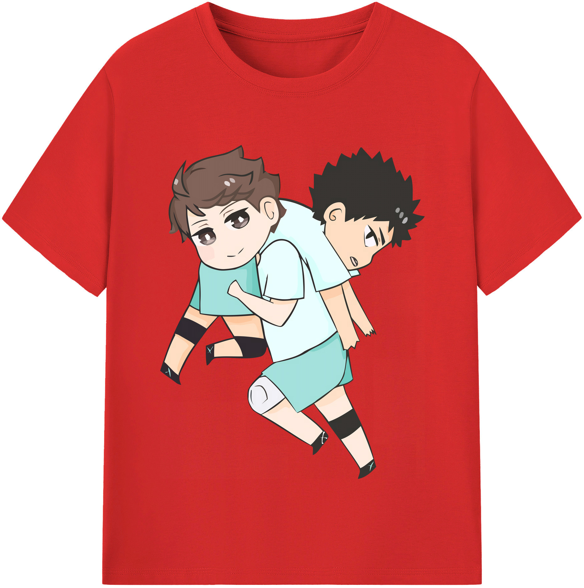 （画像用） ハイキュー!! Haikyu!! レディースカジュアルプリントTシャツ（綿100％）