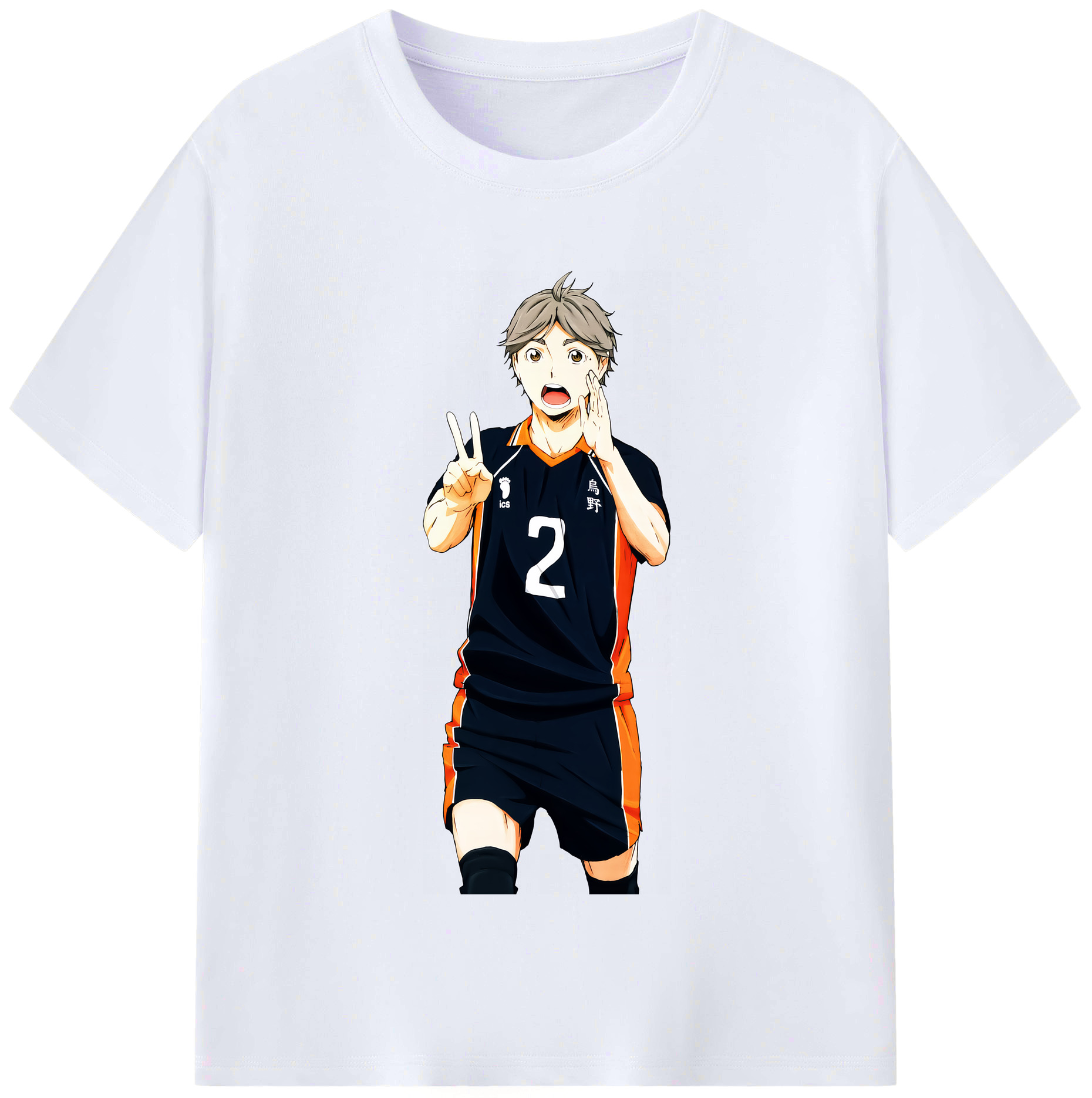 （画像用） ハイキュー!! Haikyu!! レディースカジュアルプリントTシャツ（綿100％）