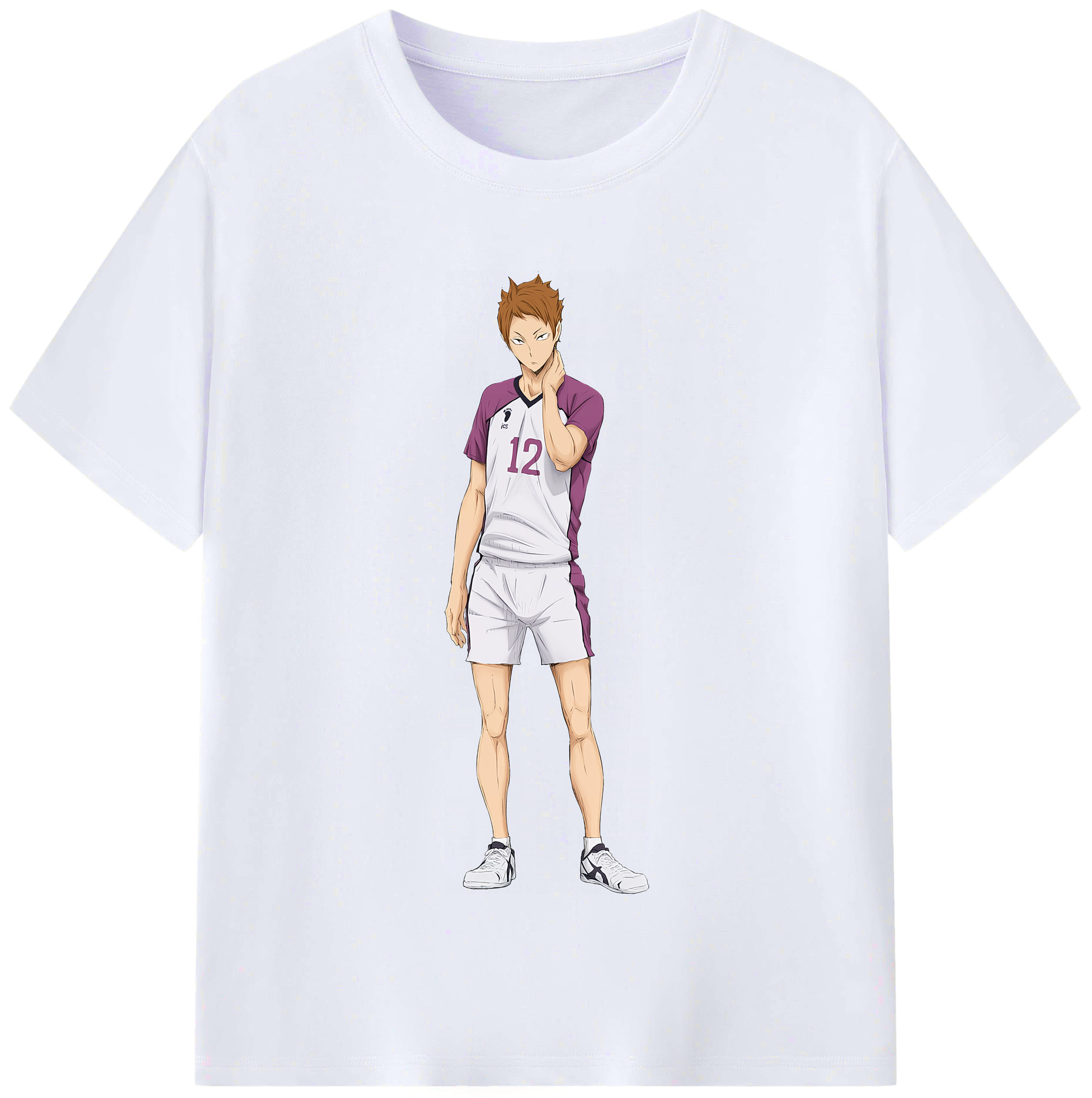 （画像用） ハイキュー!! Haikyu!! レディースカジュアルプリントTシャツ（綿100％）