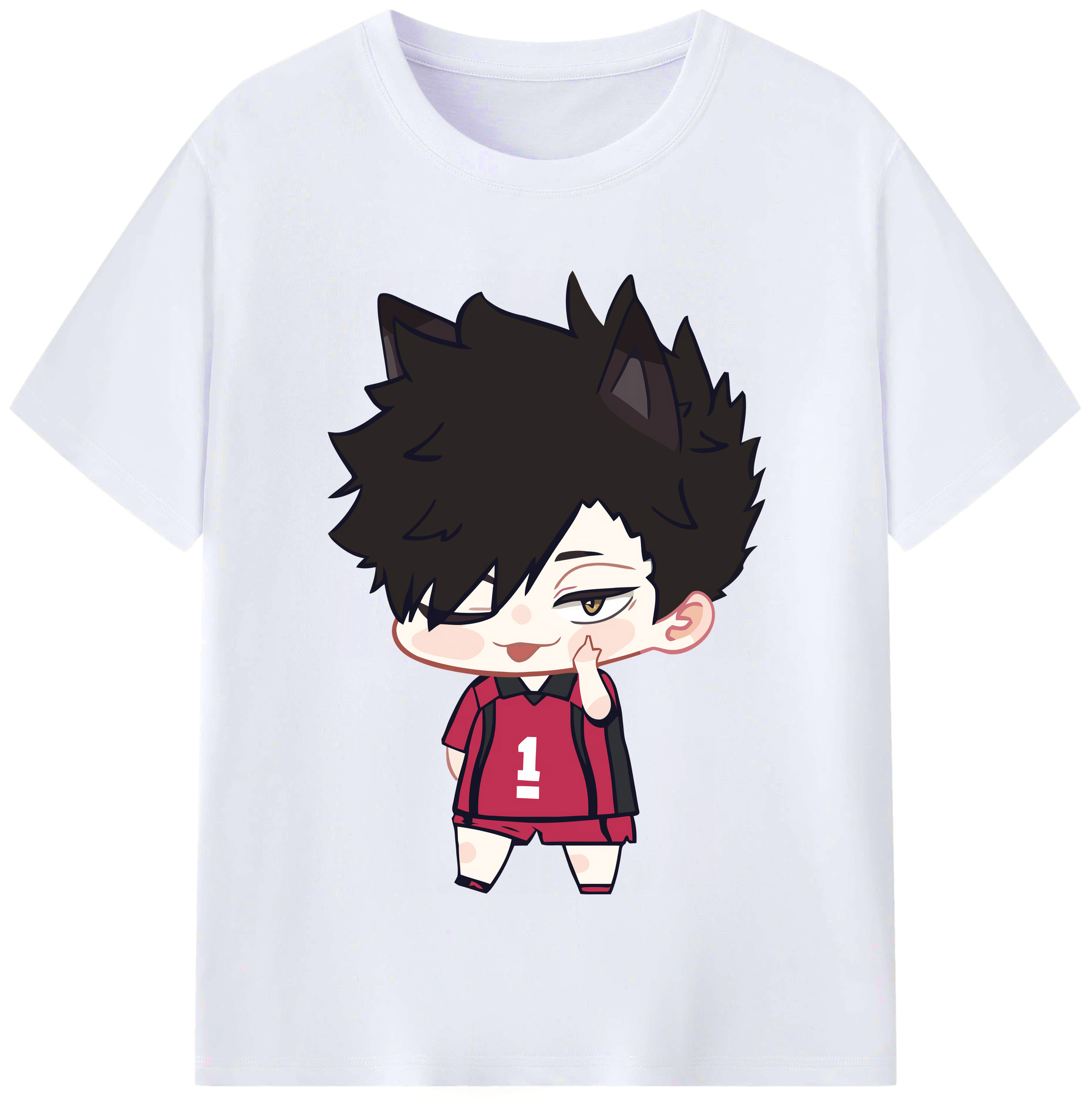 （画像用） ハイキュー!! Haikyu!! レディースカジュアルプリントTシャツ（綿100％）