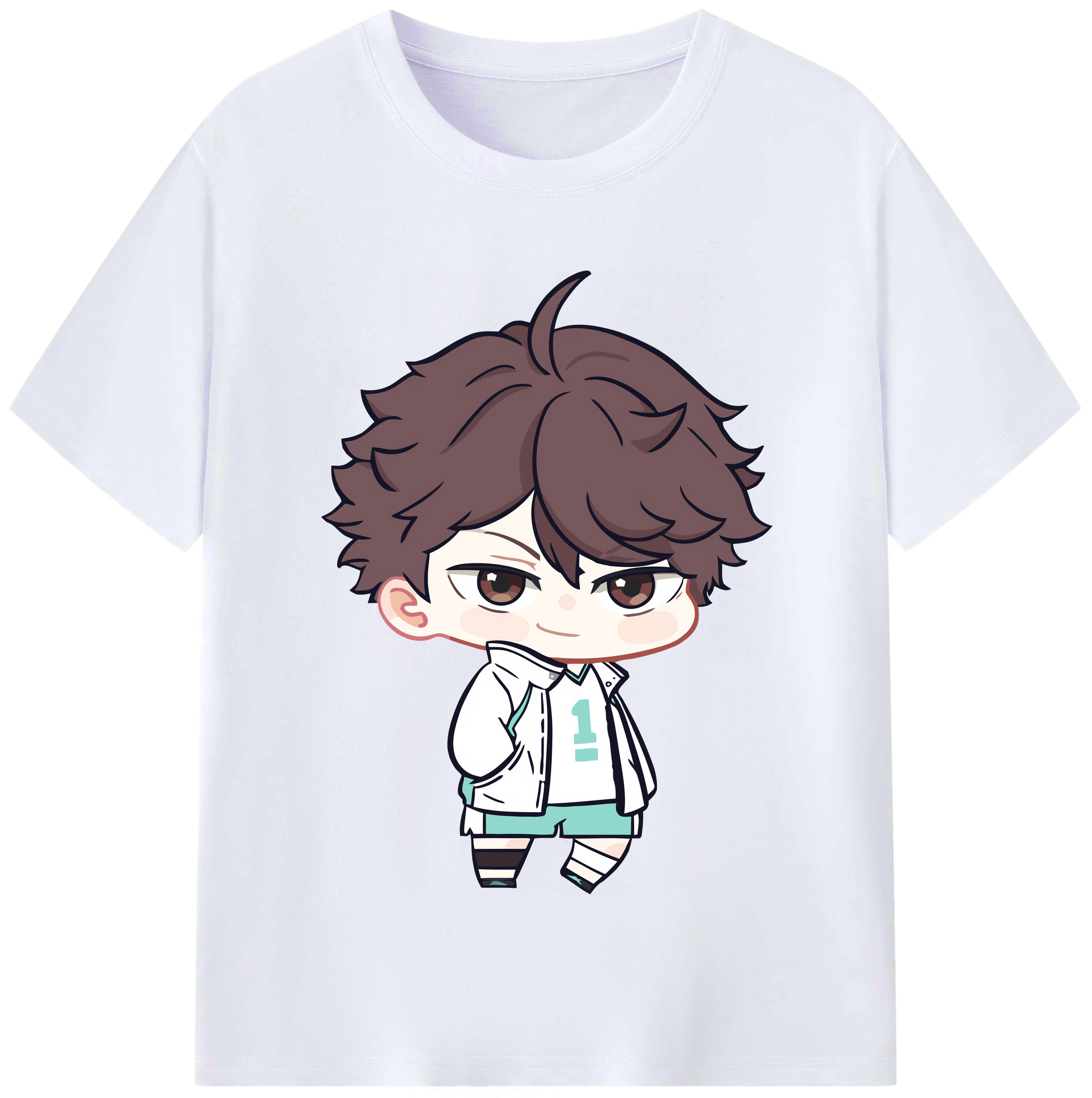 （画像用） ハイキュー!! Haikyu!! レディースカジュアルプリントTシャツ（綿100％）