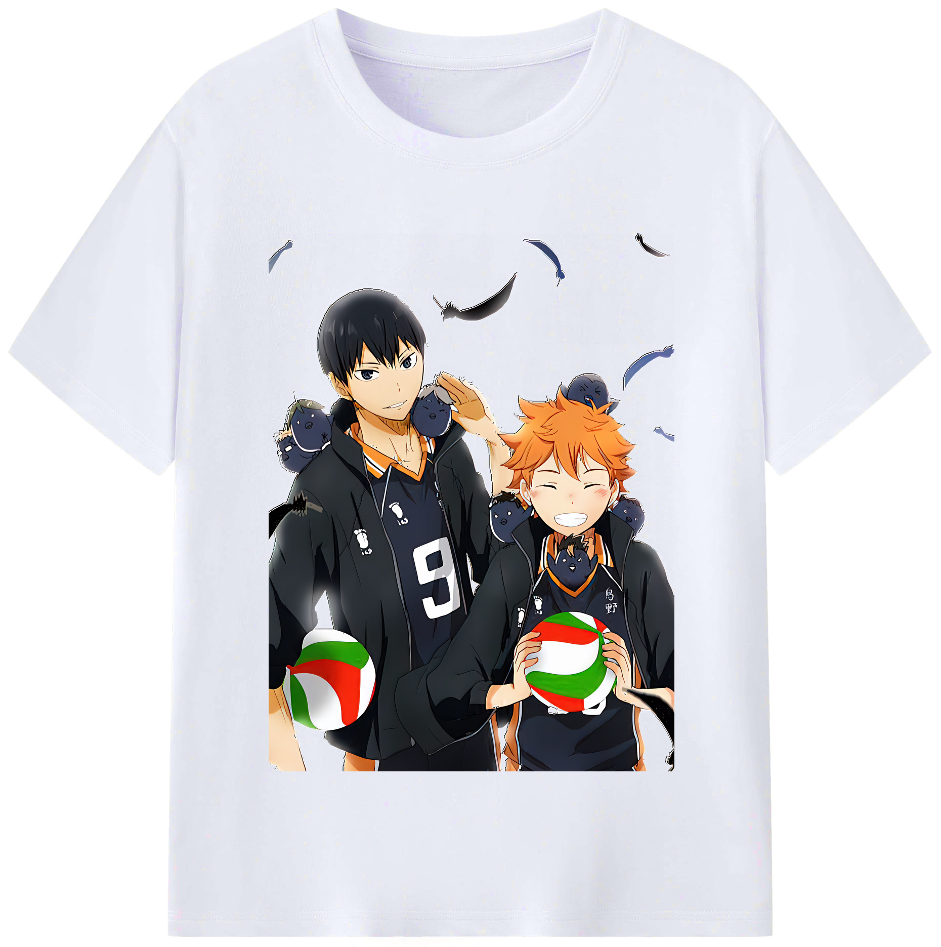 （画像用） ハイキュー!! Haikyu!! レディースカジュアルプリントTシャツ（綿100％）