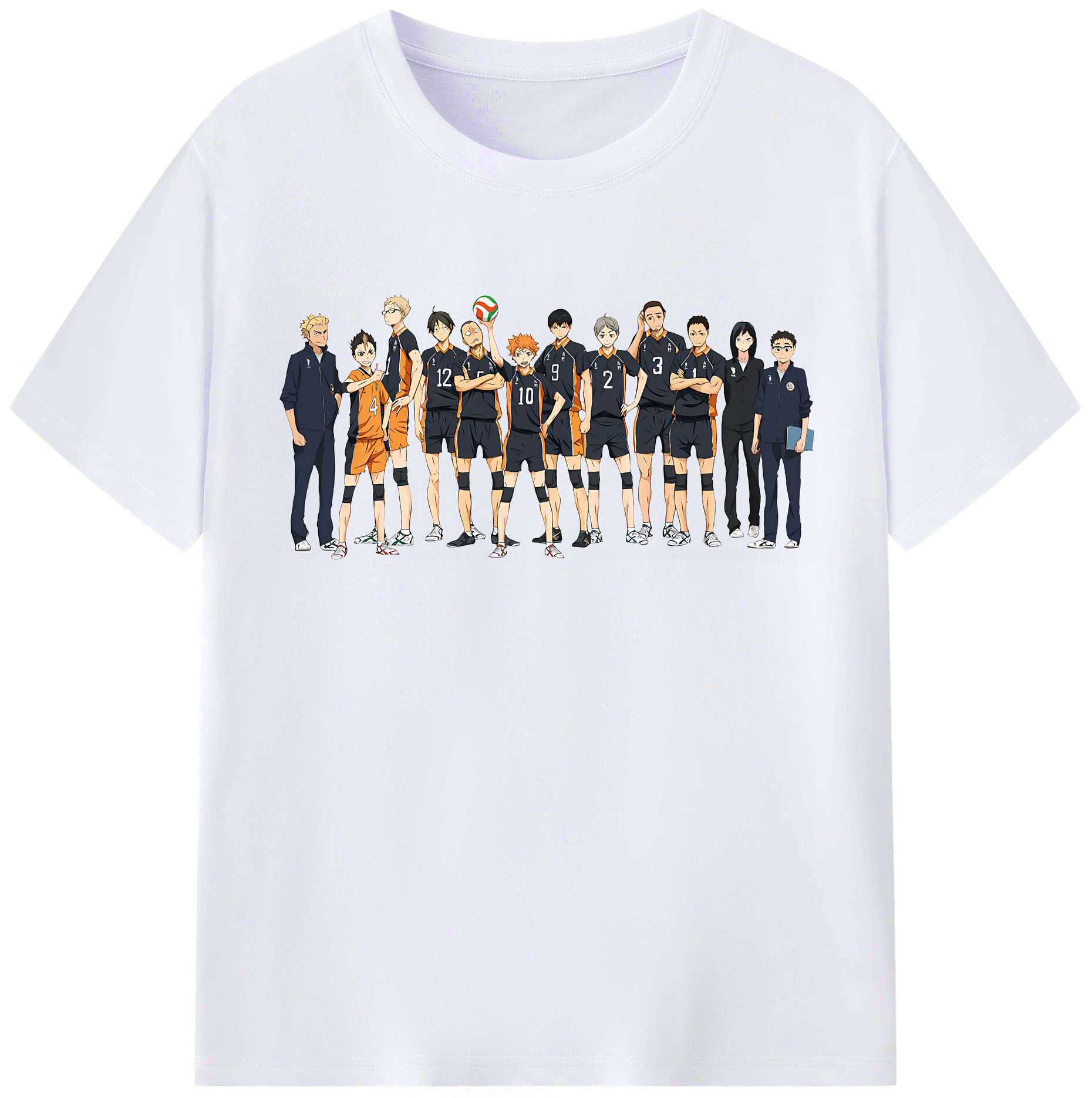 （画像用） ハイキュー!! Haikyu!! レディースカジュアルプリントTシャツ（綿100％）