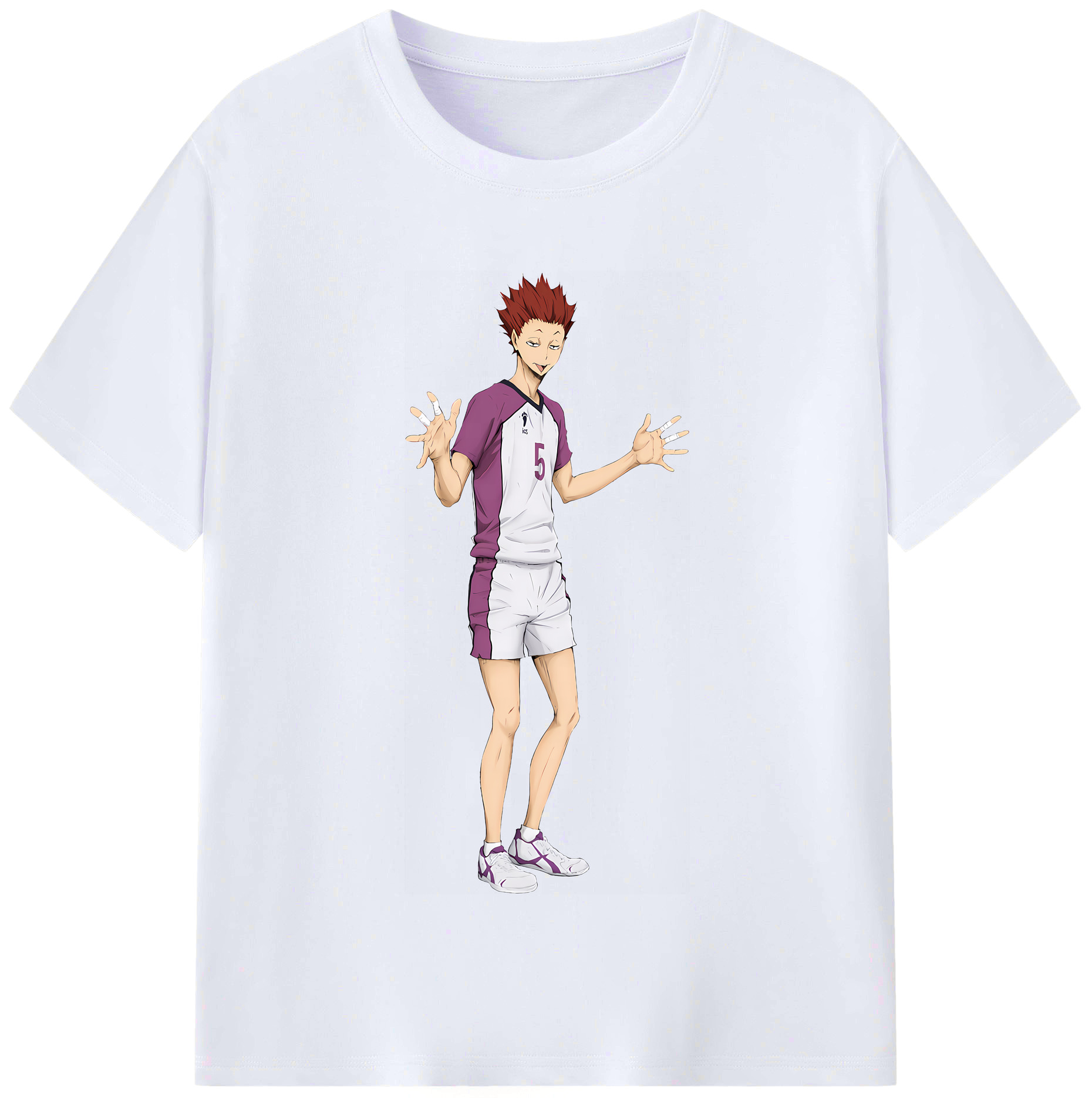 （画像用） ハイキュー!! Haikyu!! レディースカジュアルプリントTシャツ（綿100％）