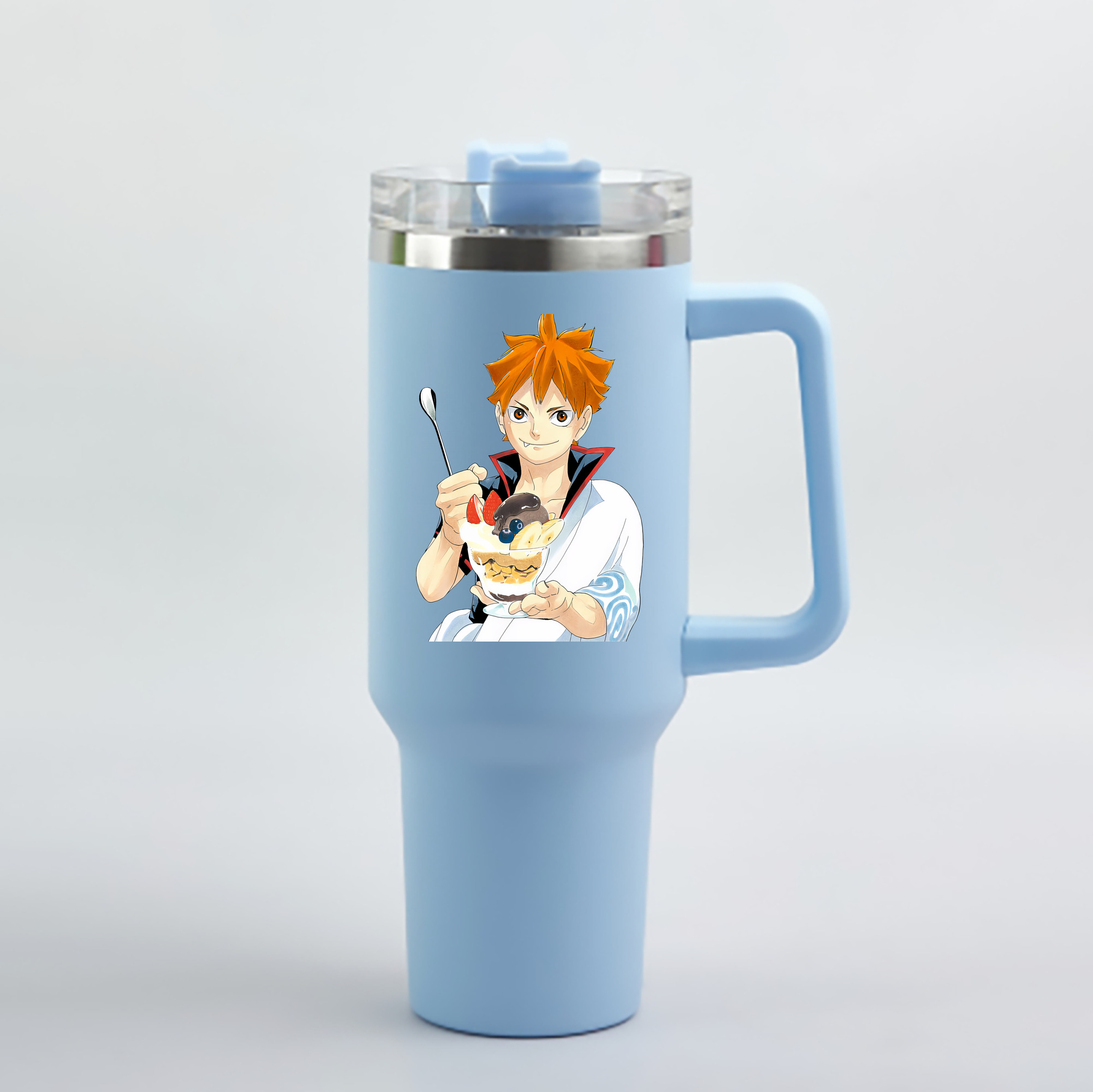 （画像用） ハイキュー!! Haikyu!! 1200mL車用タンブラー - クリスタルステッカー（プラスチックストロー付き）