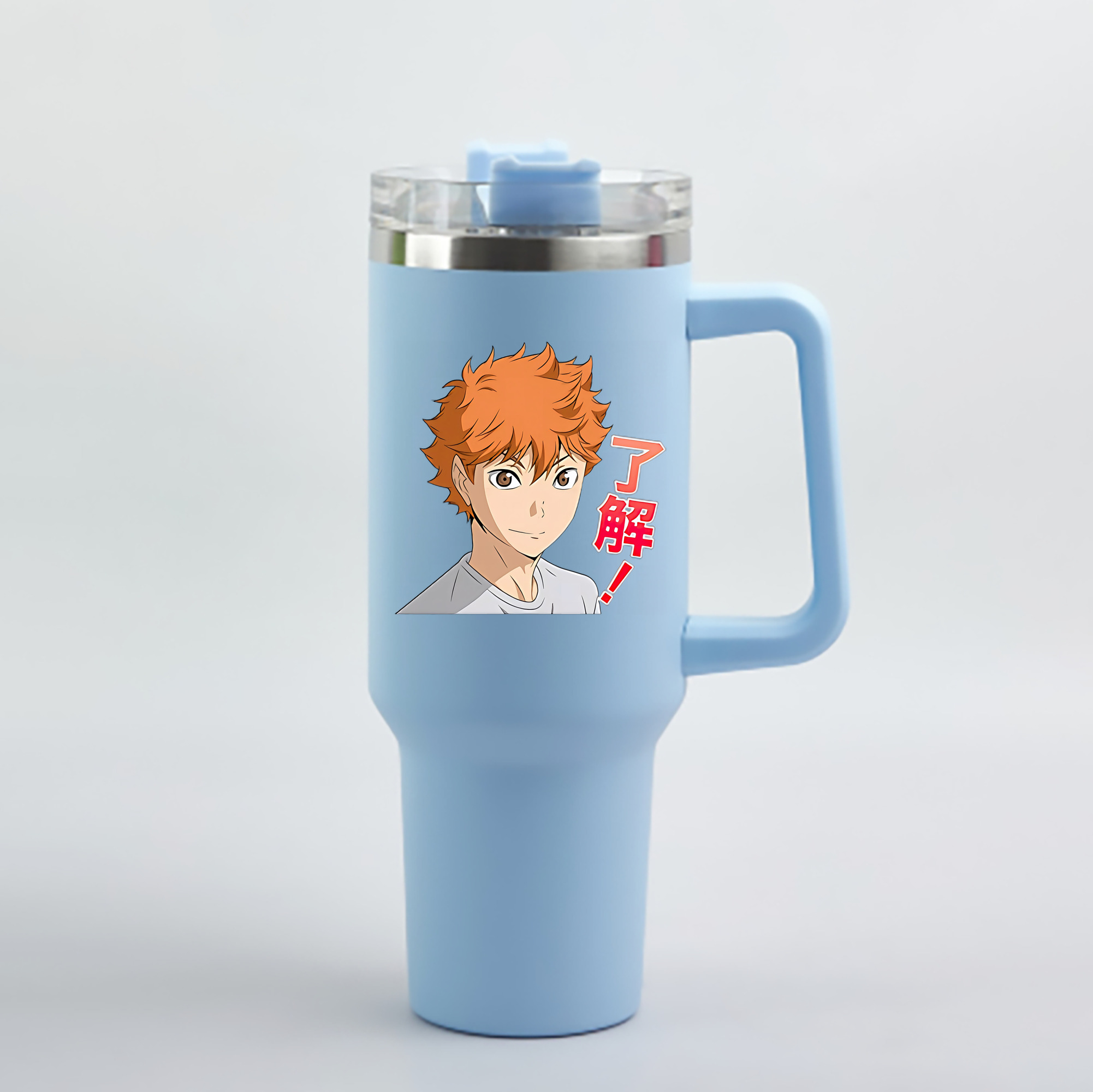 （画像用） ハイキュー!! Haikyu!! 1200mL車用タンブラー - クリスタルステッカー（プラスチックストロー付き）