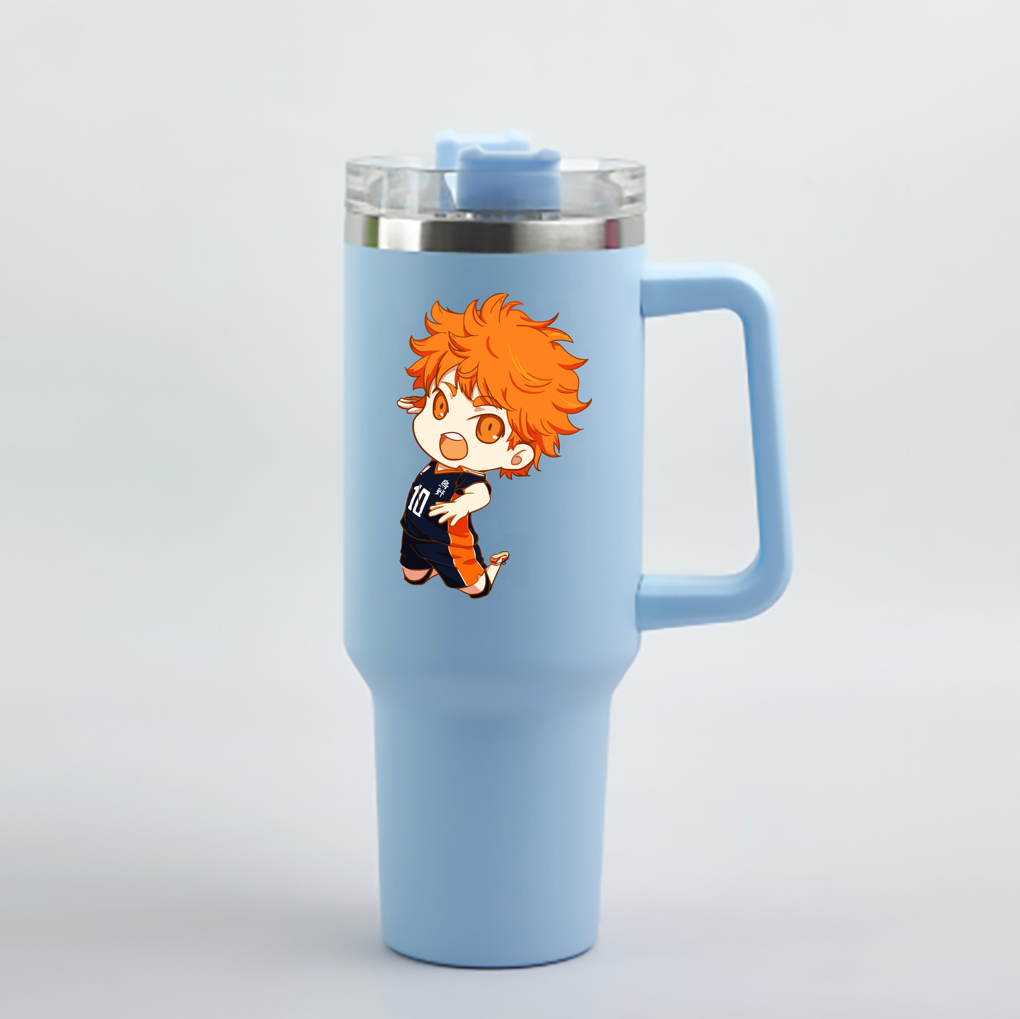（画像用） ハイキュー!! Haikyu!! 1200mL車用タンブラー - クリスタルステッカー（プラスチックストロー付き）