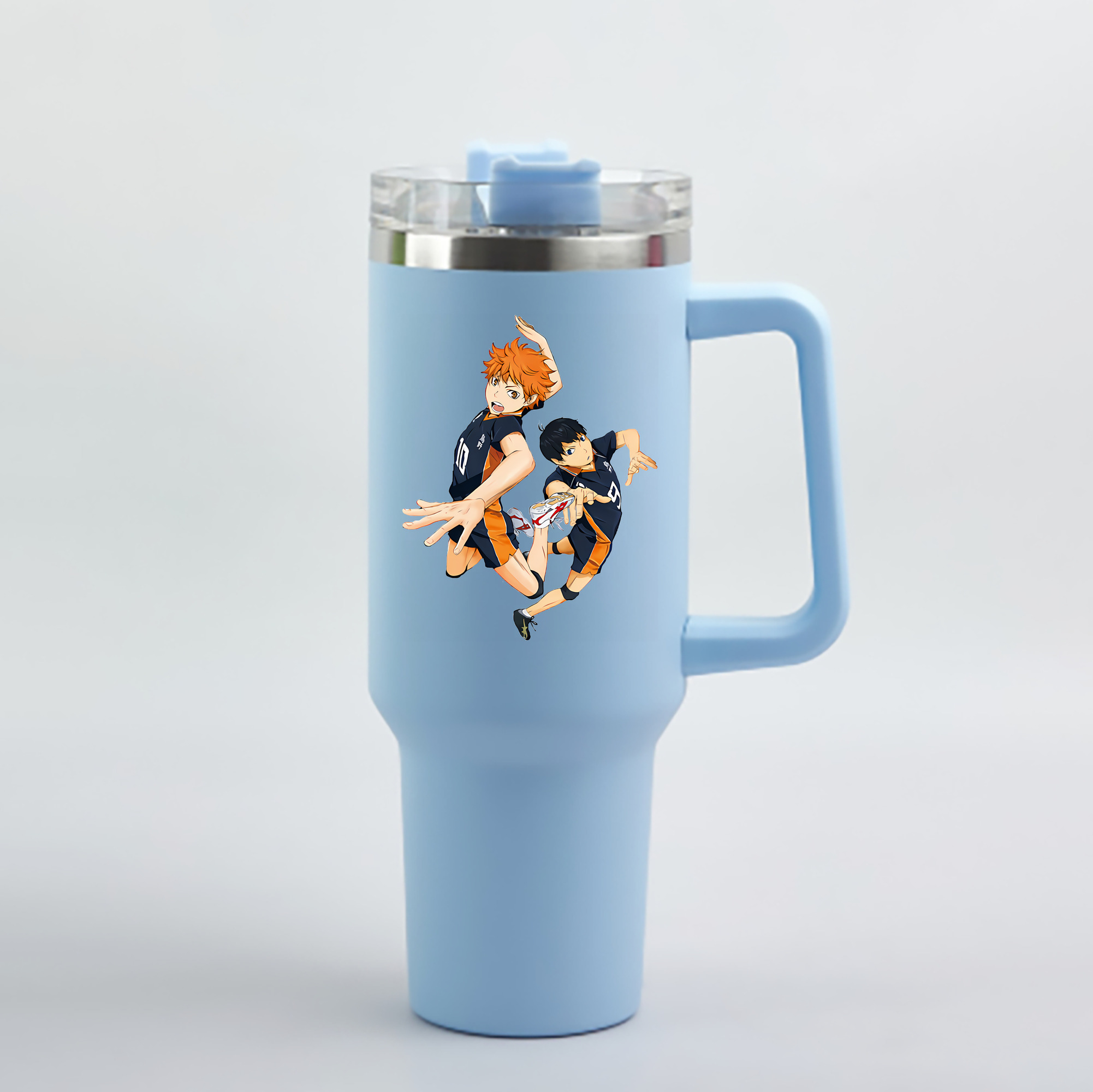 （画像用） ハイキュー!! Haikyu!! 1200mL車用タンブラー - クリスタルステッカー（プラスチックストロー付き）