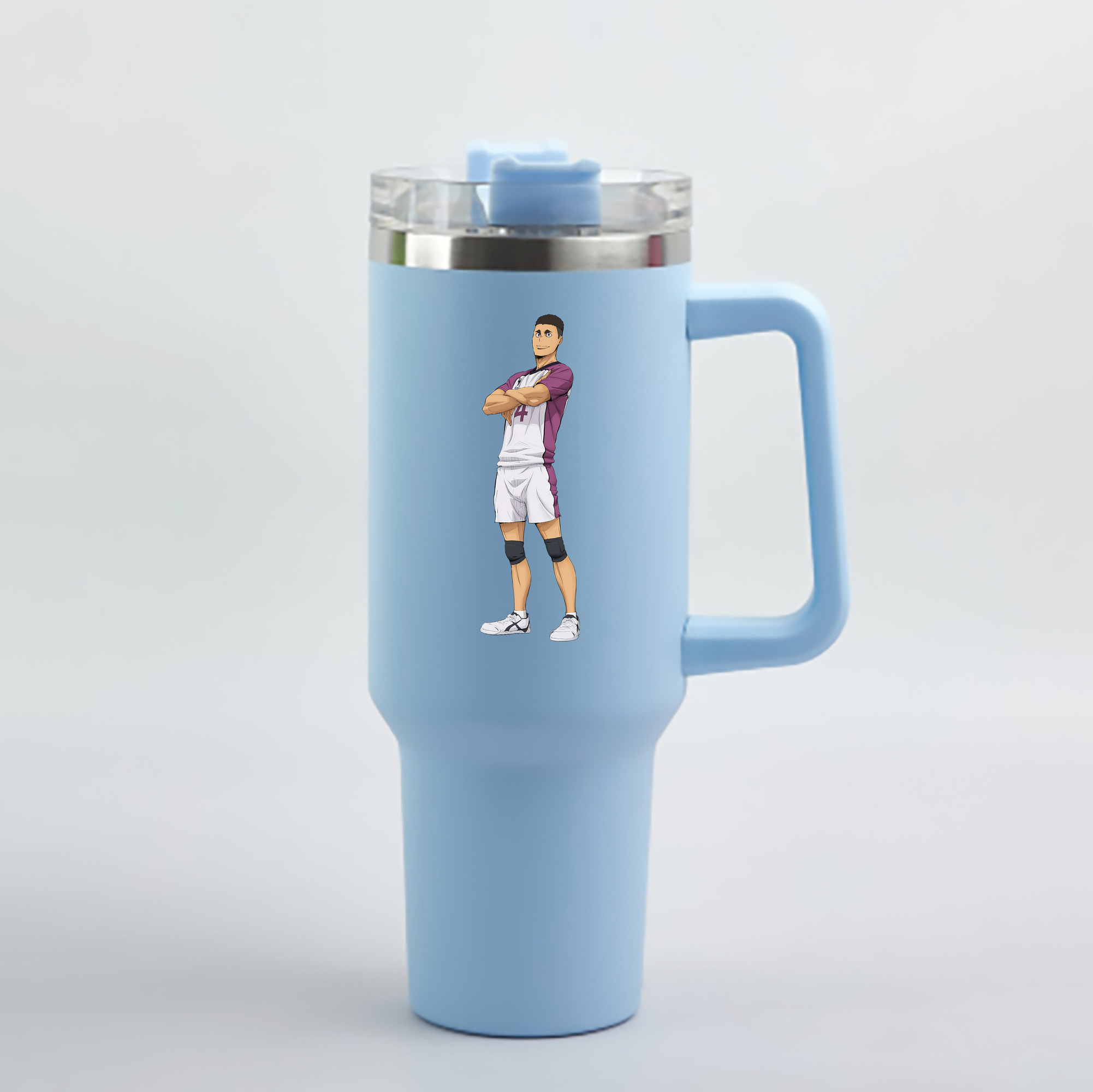 （画像用） ハイキュー!! Haikyu!! 1200mL車用タンブラー - クリスタルステッカー（プラスチックストロー付き）