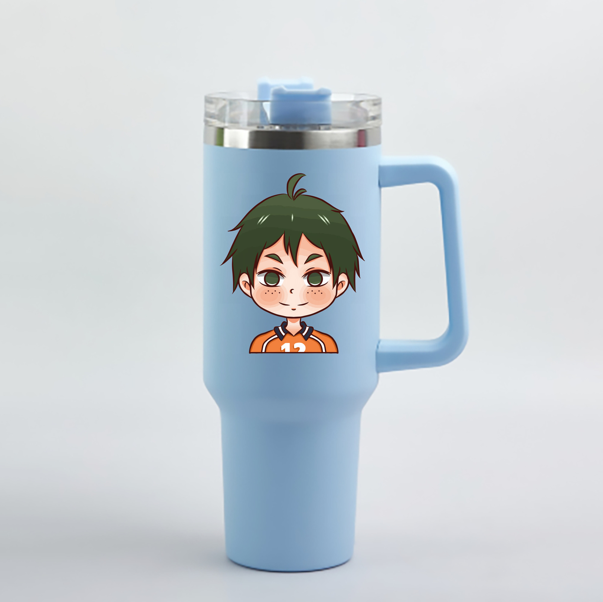 （画像用） ハイキュー!! Haikyu!! 1200mL車用タンブラー - クリスタルステッカー（プラスチックストロー付き）