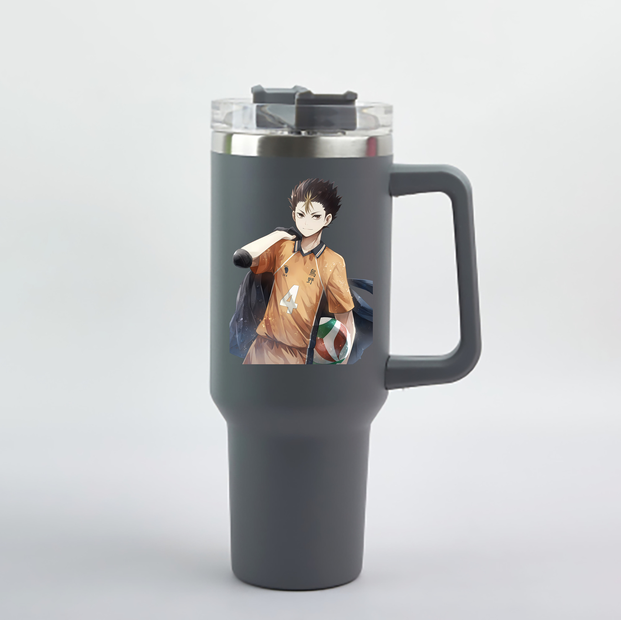 （画像用） ハイキュー!! Haikyu!! 1200mL車用タンブラー - クリスタルステッカー（プラスチックストロー付き）