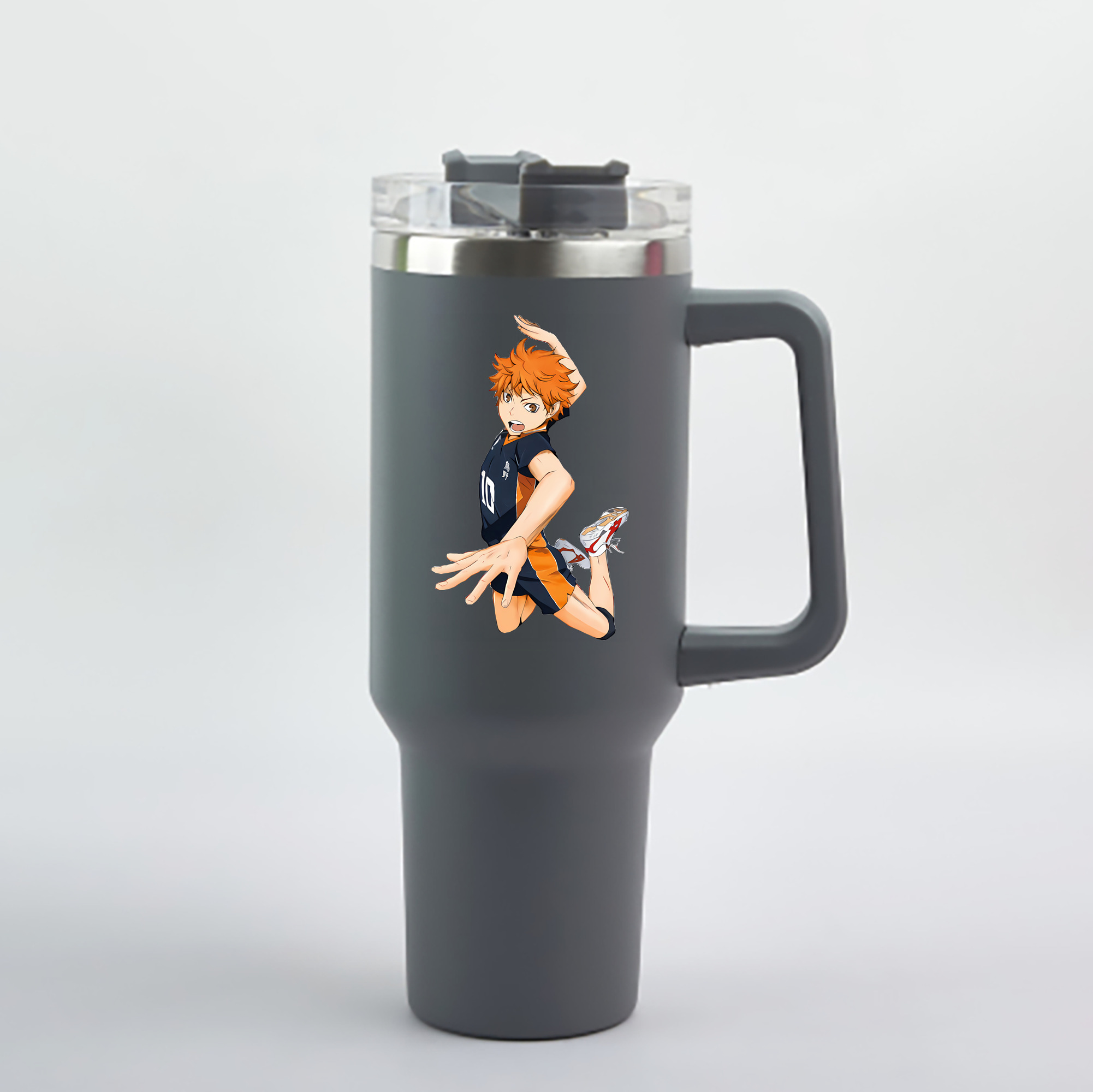 （画像用） ハイキュー!! Haikyu!! 1200mL車用タンブラー - クリスタルステッカー（プラスチックストロー付き）