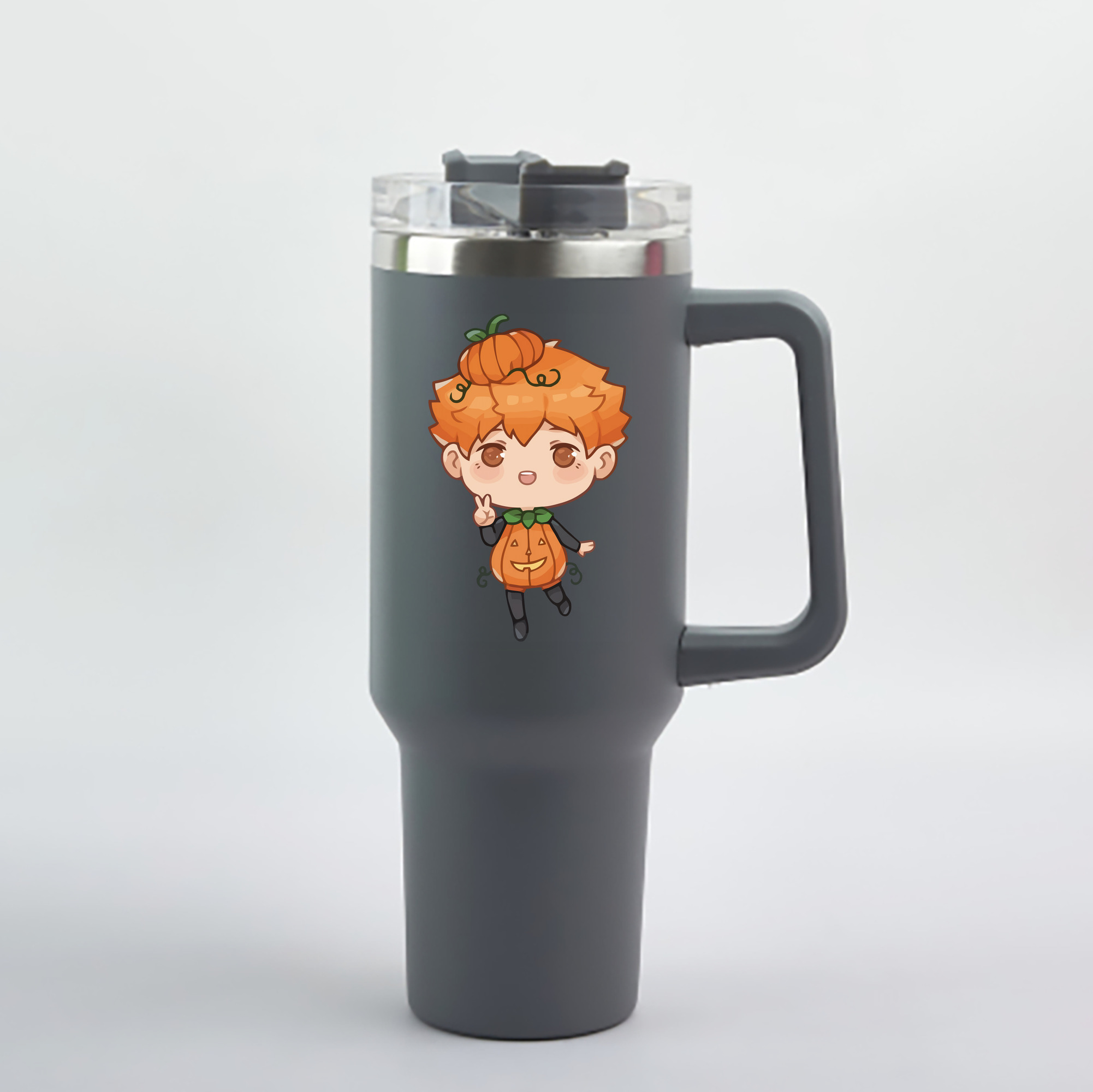 （画像用） ハイキュー!! Haikyu!! 1200mL車用タンブラー - クリスタルステッカー（プラスチックストロー付き）