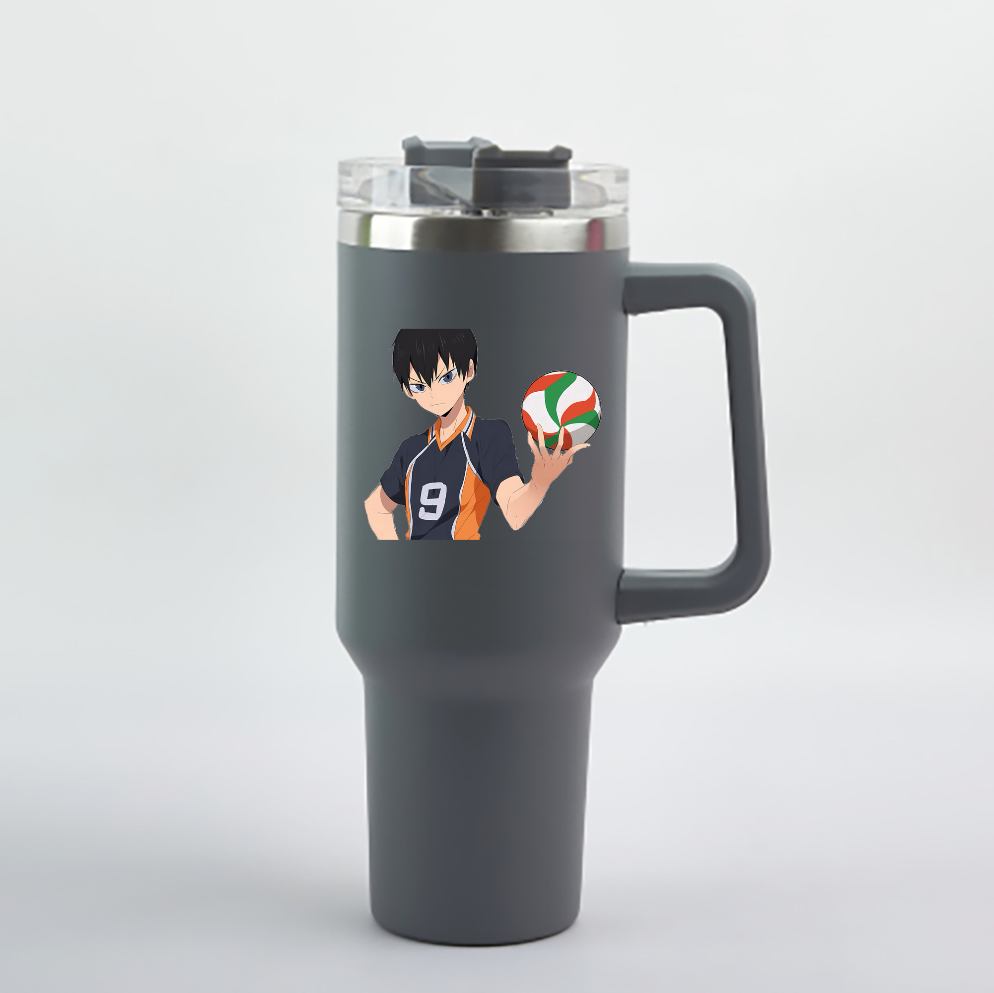 （画像用） ハイキュー!! Haikyu!! 1200mL車用タンブラー - クリスタルステッカー（プラスチックストロー付き）