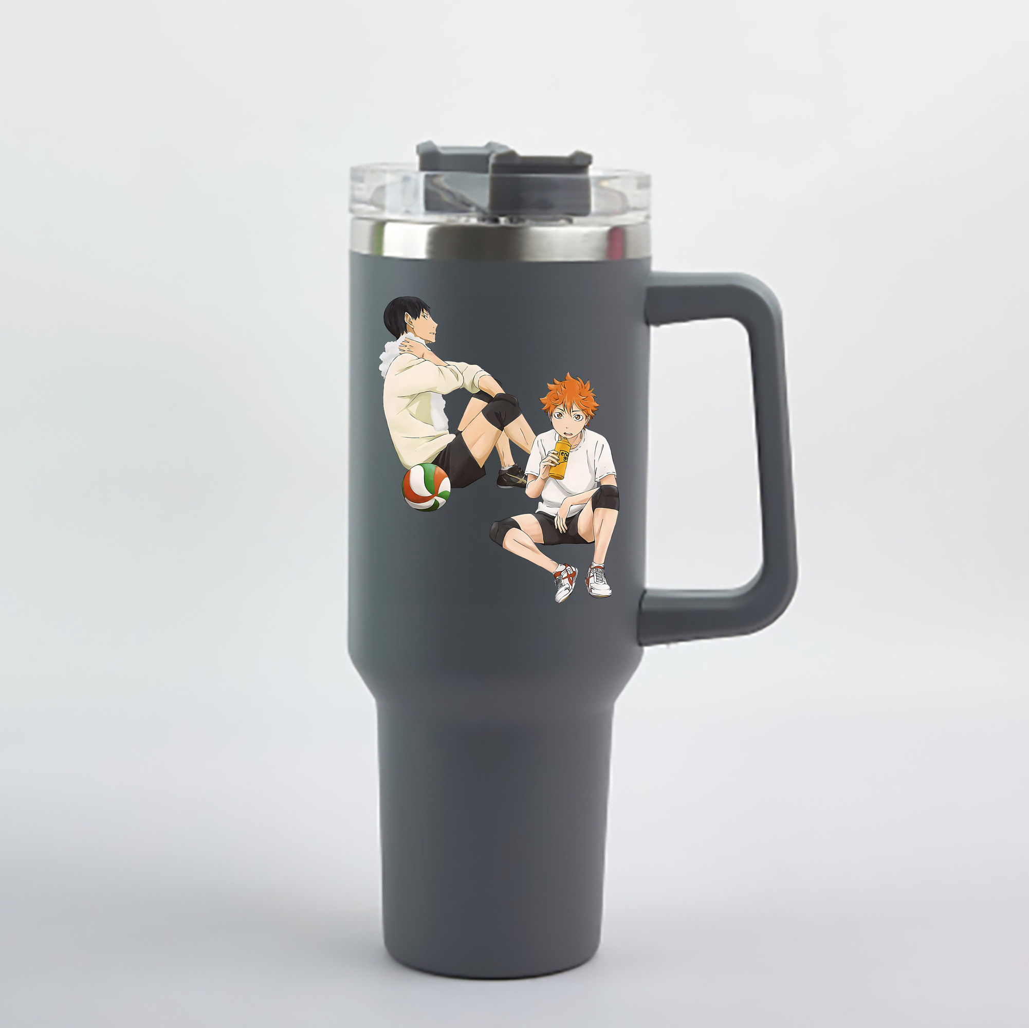 （画像用） ハイキュー!! Haikyu!! 1200mL車用タンブラー - クリスタルステッカー（プラスチックストロー付き）