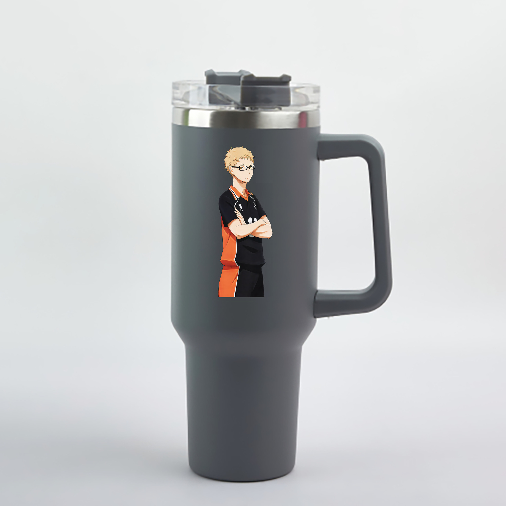 （画像用） ハイキュー!! Haikyu!! 1200mL車用タンブラー - クリスタルステッカー（プラスチックストロー付き）
