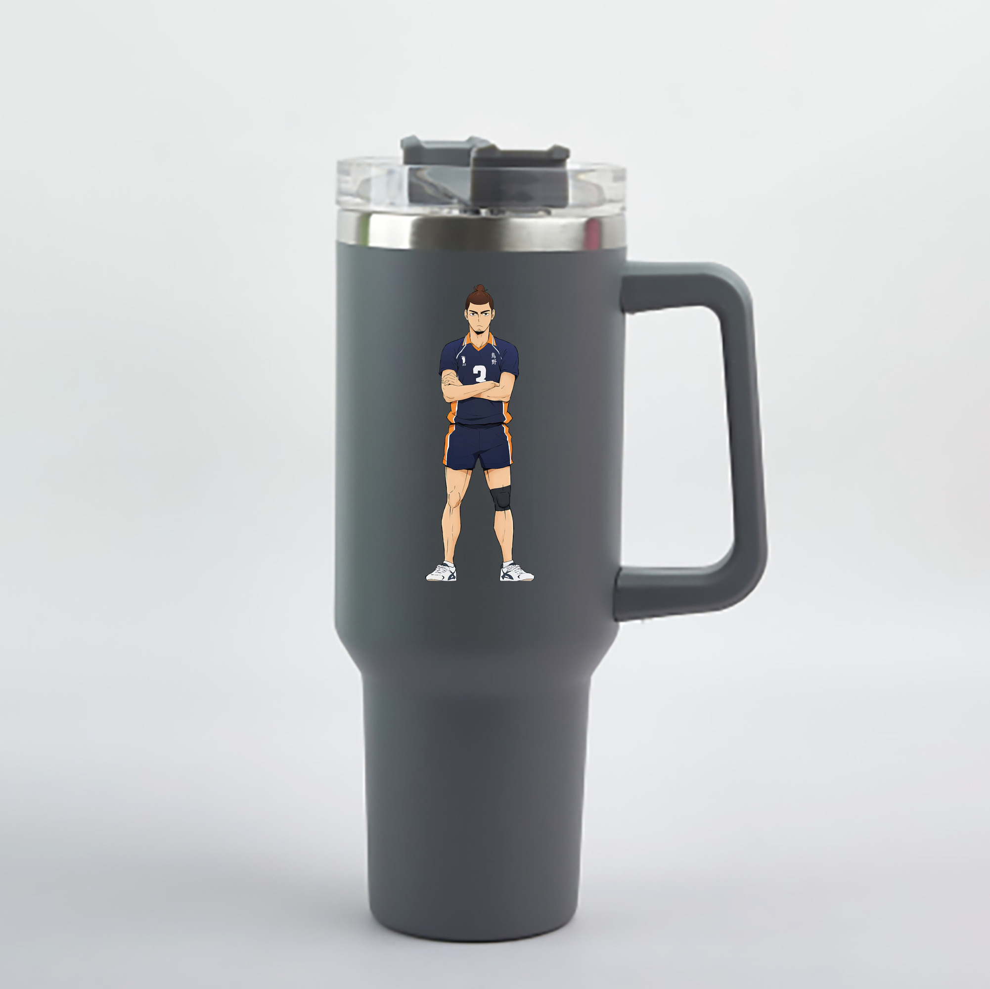（画像用） ハイキュー!! Haikyu!! 1200mL車用タンブラー - クリスタルステッカー（プラスチックストロー付き）