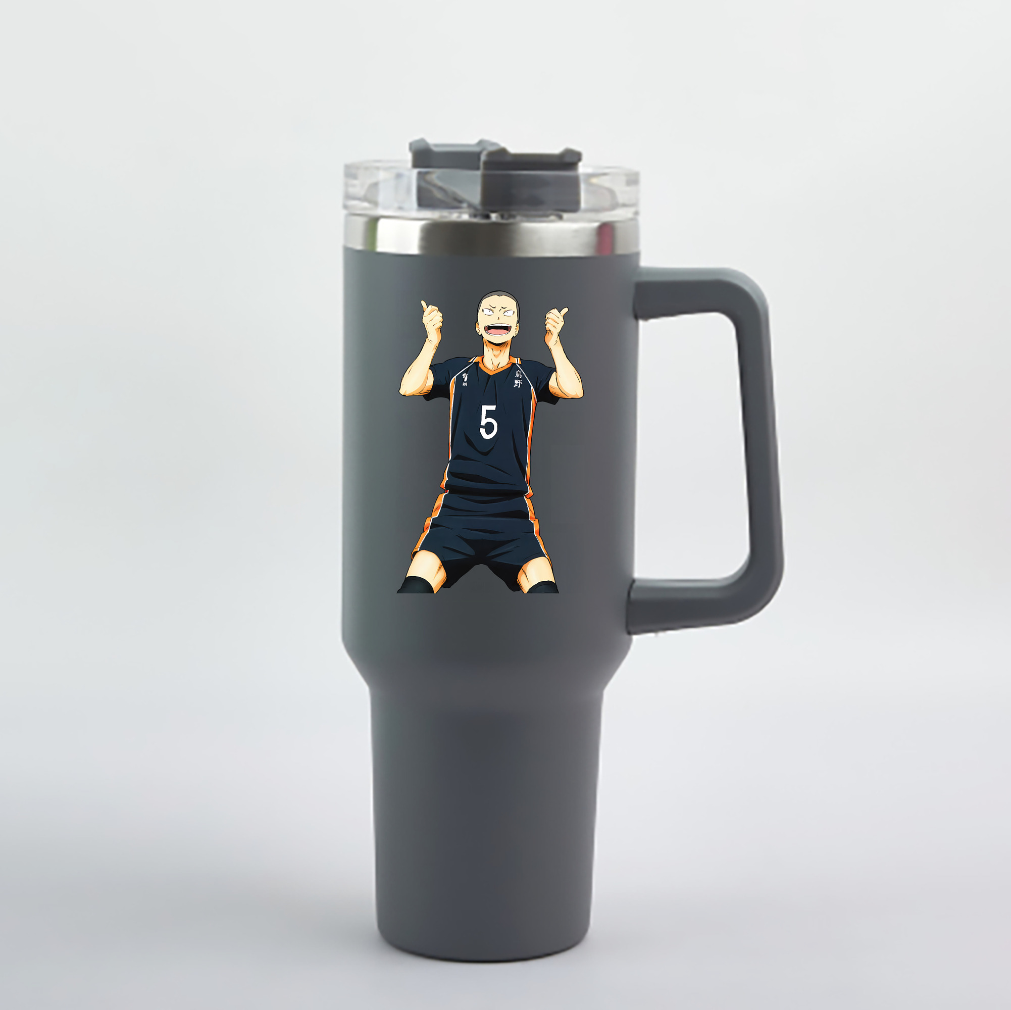 （画像用） ハイキュー!! Haikyu!! 1200mL車用タンブラー - クリスタルステッカー（プラスチックストロー付き）