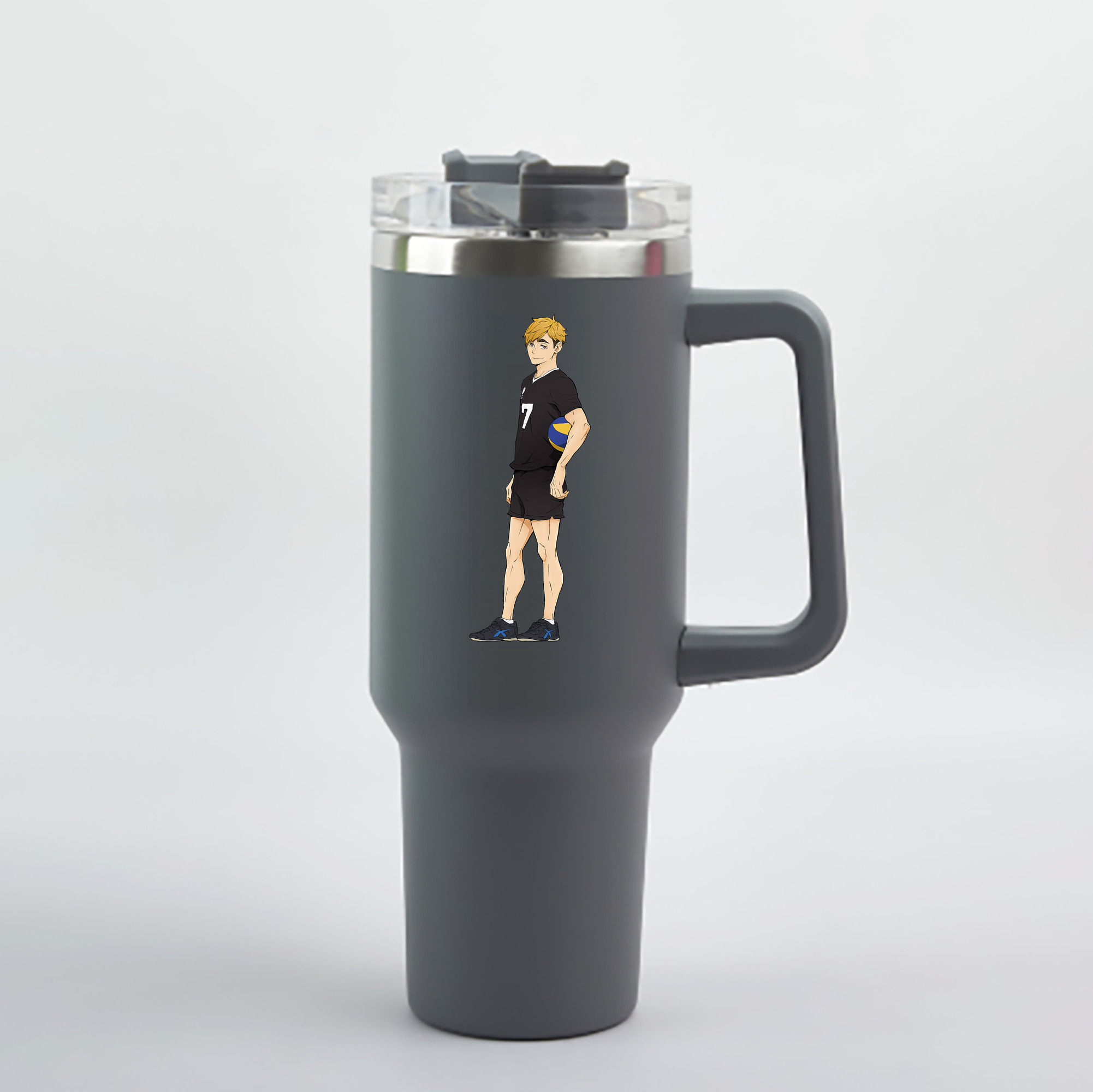 （画像用） ハイキュー!! Haikyu!! 1200mL車用タンブラー - クリスタルステッカー（プラスチックストロー付き）