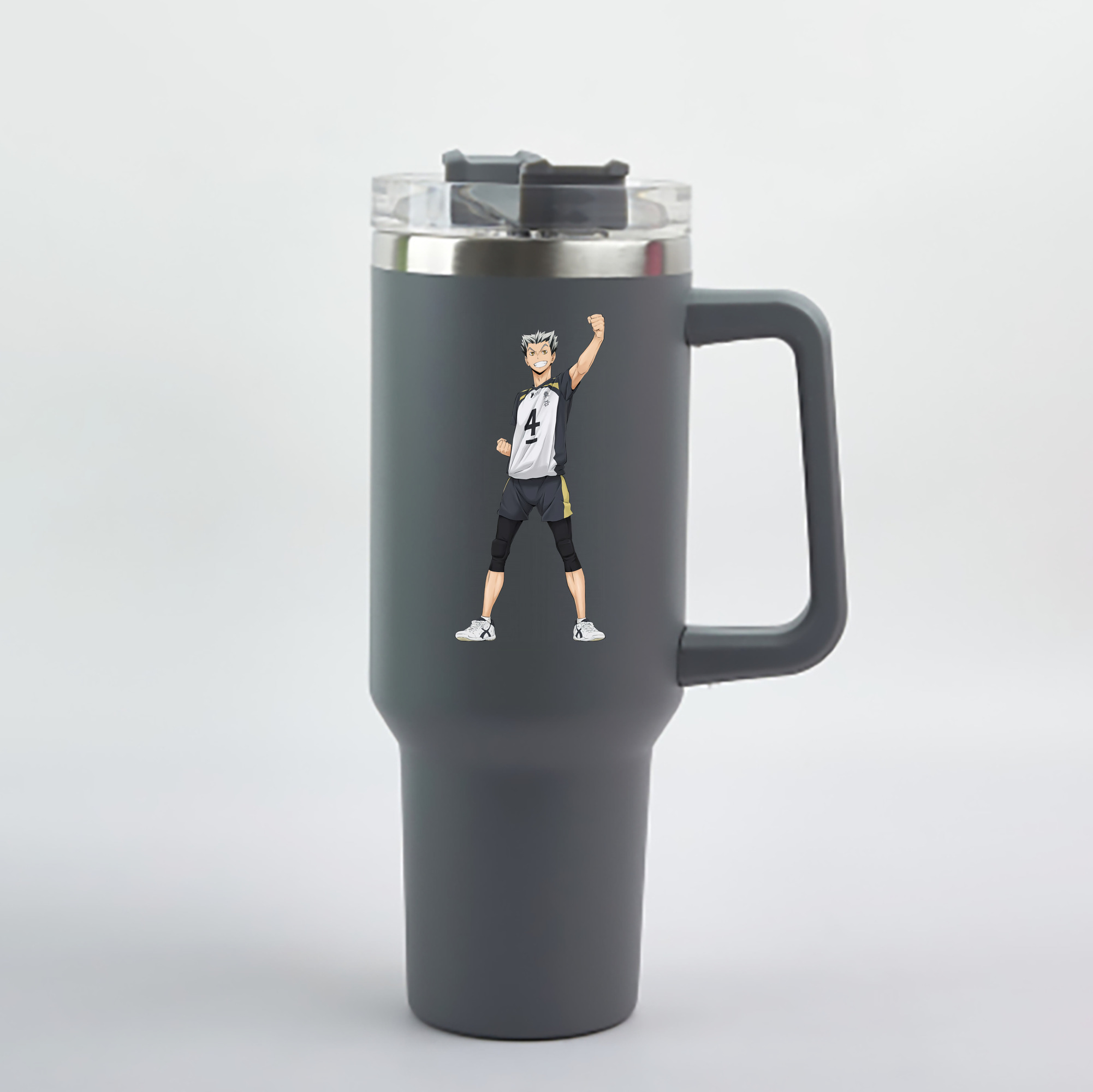 （画像用） ハイキュー!! Haikyu!! 1200mL車用タンブラー - クリスタルステッカー（プラスチックストロー付き）
