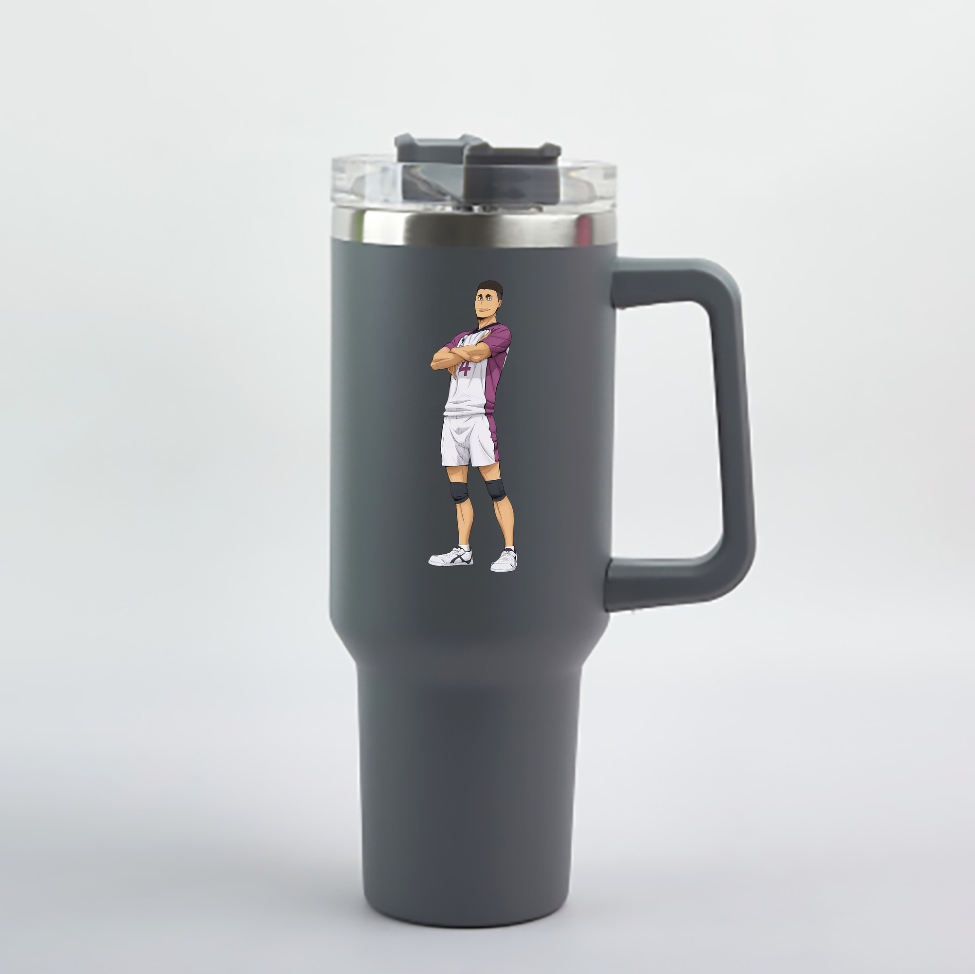 （画像用） ハイキュー!! Haikyu!! 1200mL車用タンブラー - クリスタルステッカー（プラスチックストロー付き）