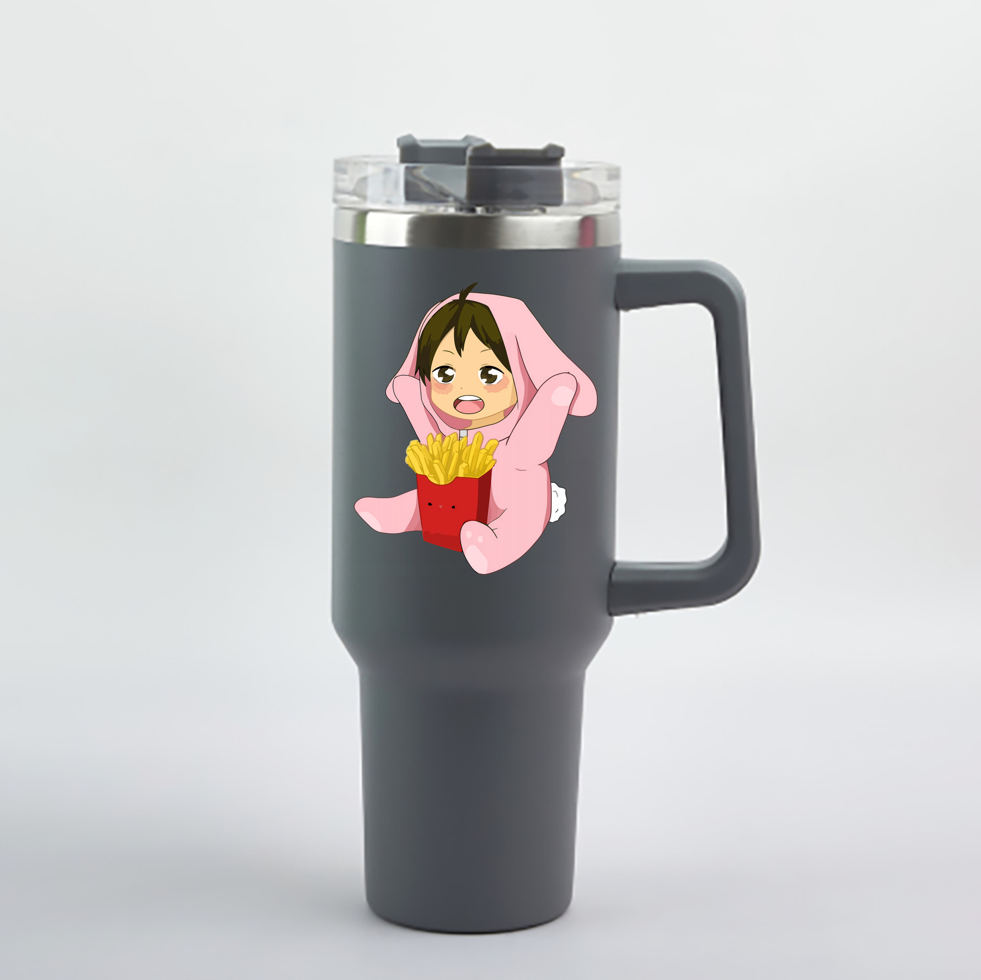 （画像用） ハイキュー!! Haikyu!! 1200mL車用タンブラー - クリスタルステッカー（プラスチックストロー付き）