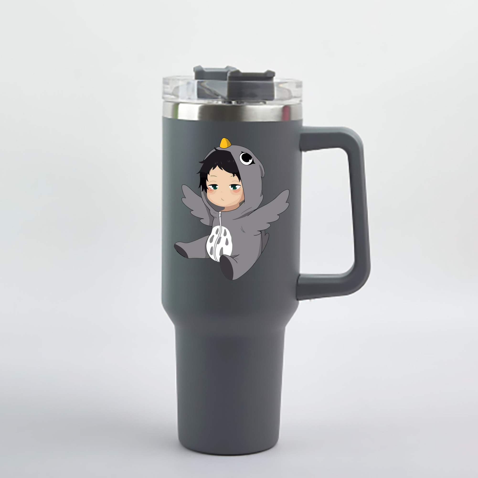 （画像用） ハイキュー!! Haikyu!! 1200mL車用タンブラー - クリスタルステッカー（プラスチックストロー付き）