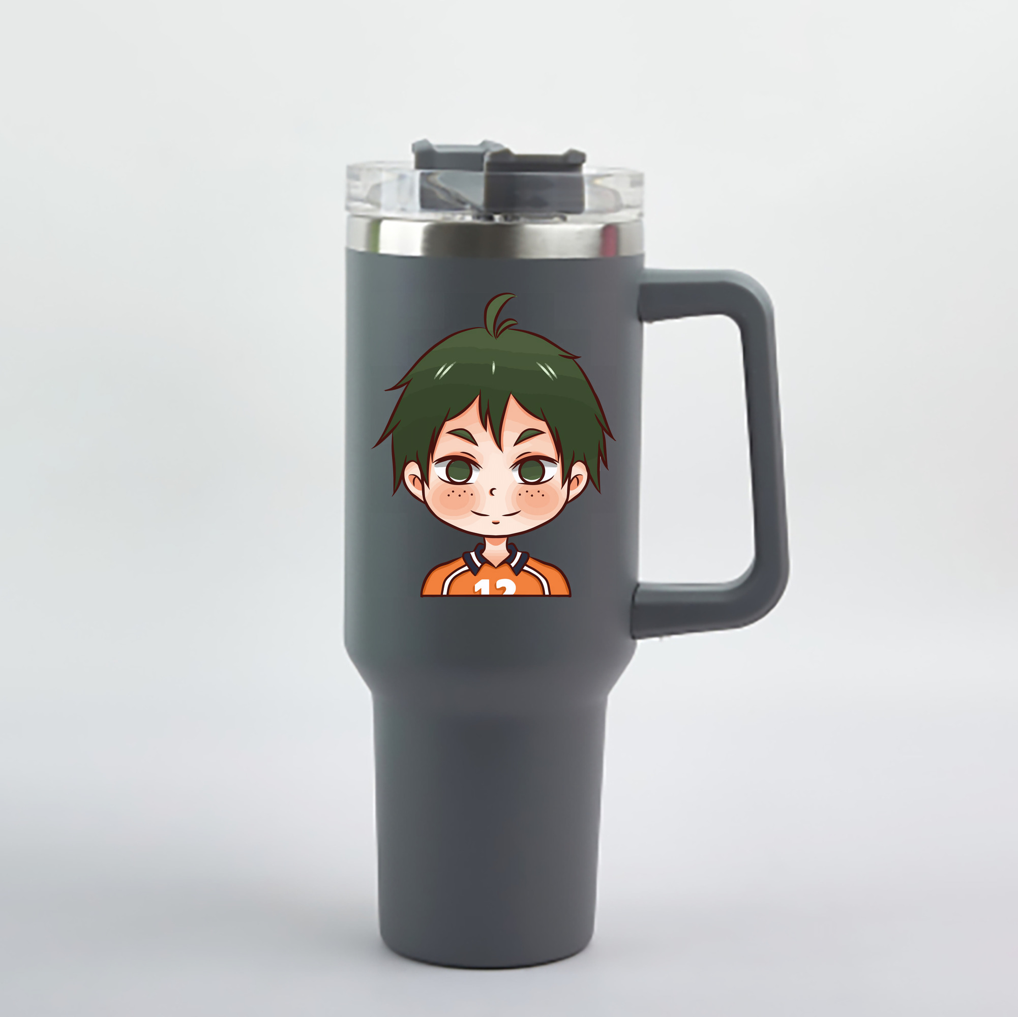 （画像用） ハイキュー!! Haikyu!! 1200mL車用タンブラー - クリスタルステッカー（プラスチックストロー付き）