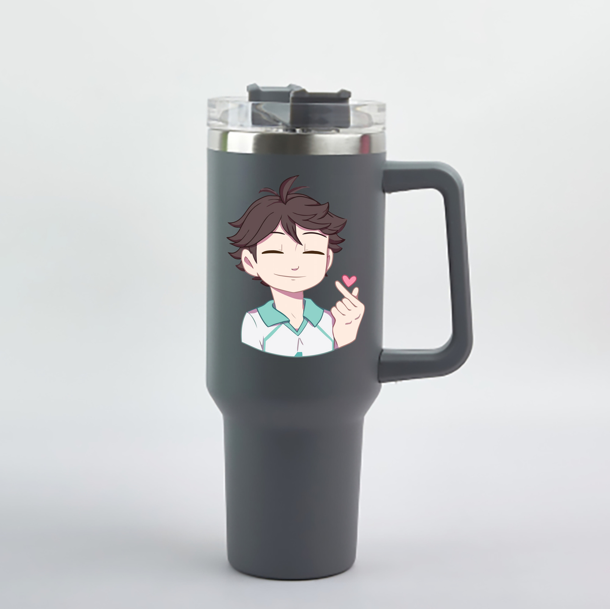 （画像用） ハイキュー!! Haikyu!! 1200mL車用タンブラー - クリスタルステッカー（プラスチックストロー付き）