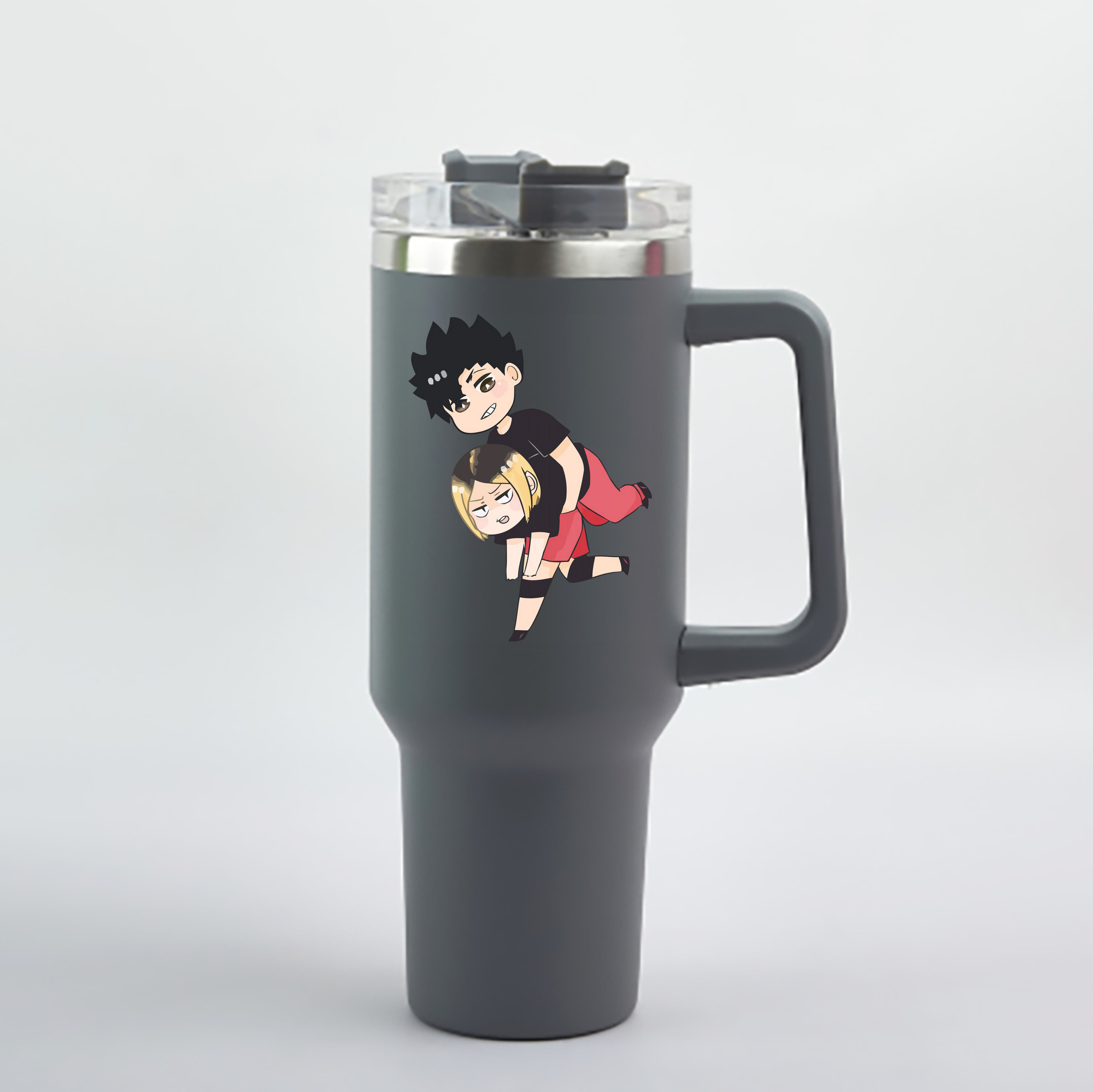 （画像用） ハイキュー!! Haikyu!! 1200mL車用タンブラー - クリスタルステッカー（プラスチックストロー付き）