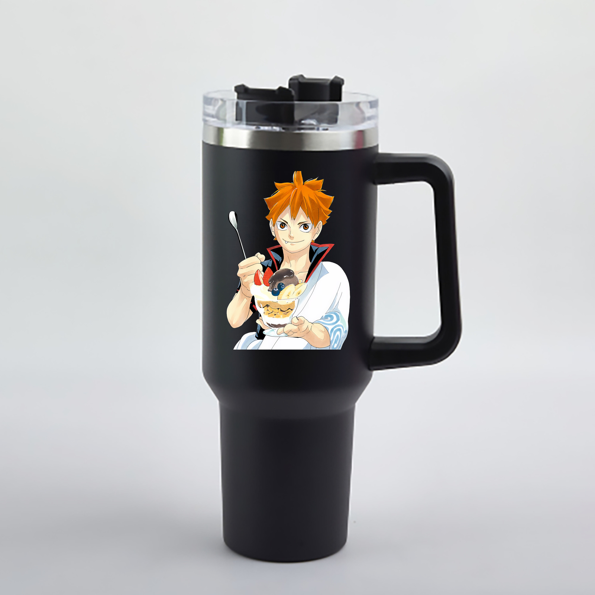 （画像用） ハイキュー!! Haikyu!! 1200mL車用タンブラー - クリスタルステッカー（プラスチックストロー付き）